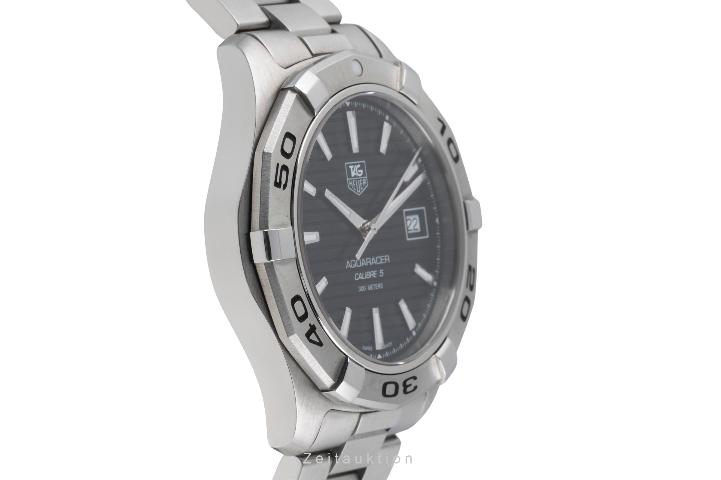 Tag Heuer Aquaracer Automatik Calibre 5 Edelstahl Herrenuhr Ref WAP2010 B&P 2020 [2600950]