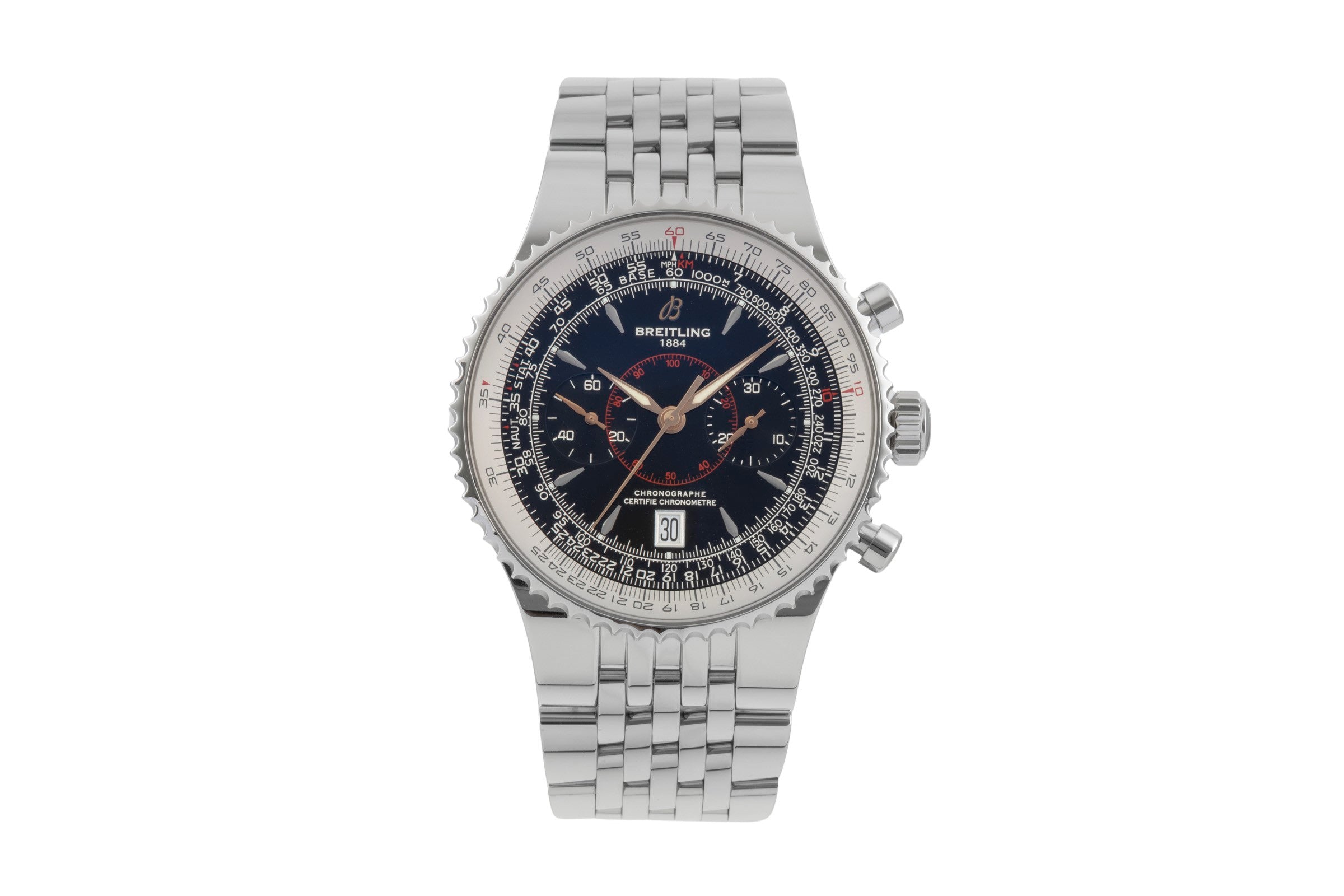Breitling Montbrillant chronograph steel automatic Kal. B23 Ref