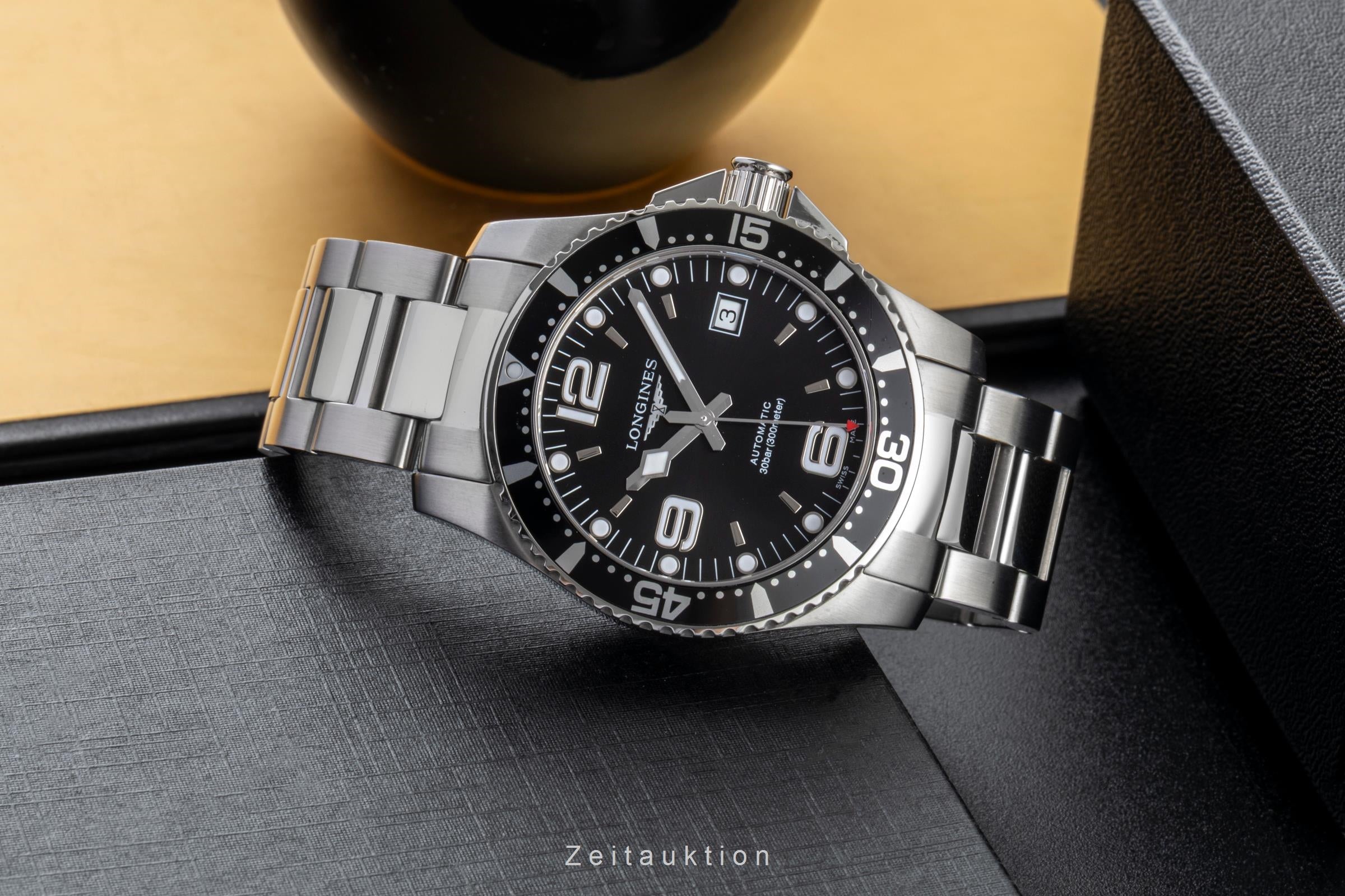 Longines Hydro Conquest acero automático reloj para caballeros L3.742.4.56.6 LP: 1500EUR  [2600964]