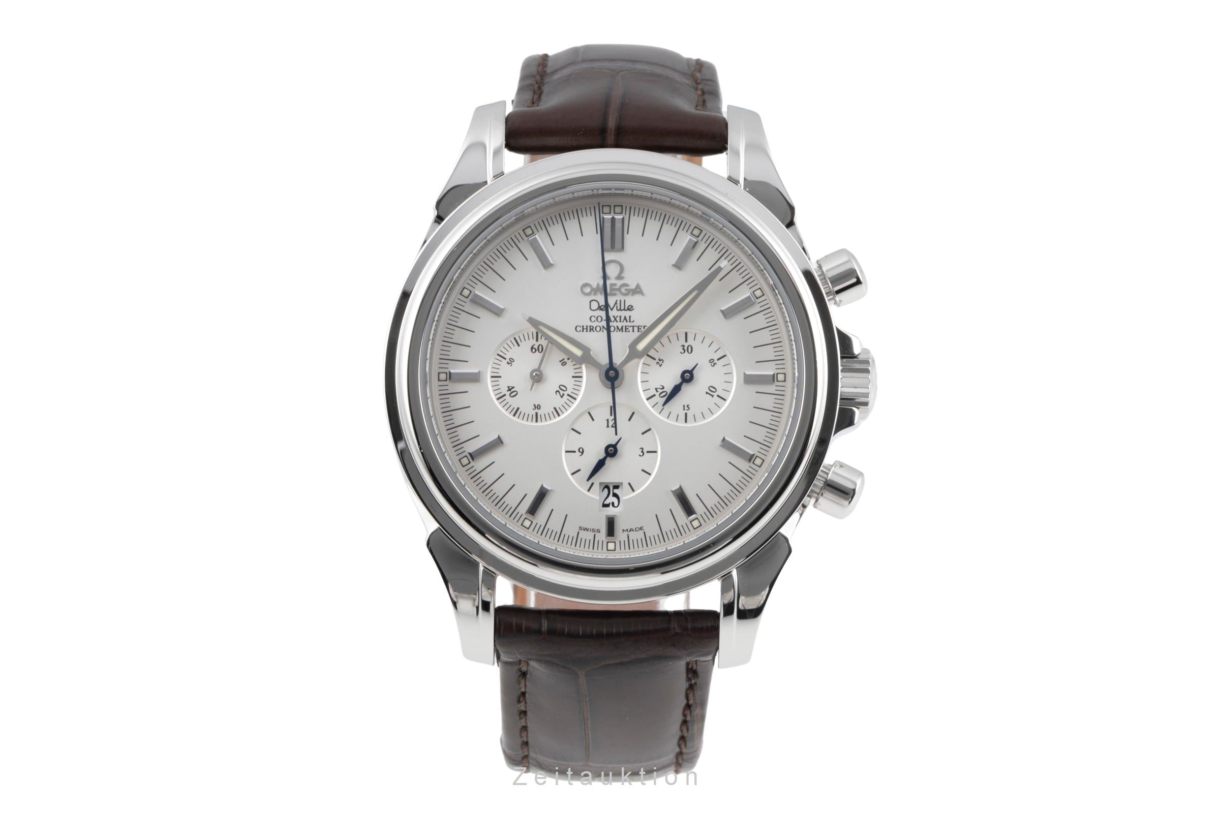 Omega De Ville Chronograph Co-Axial Automatik Stahl Herrenuhr Ref 4841.31.00 B&P [2600972]