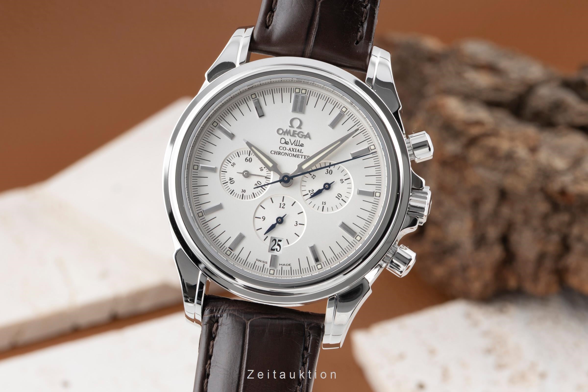 Omega De Ville Chronograph Co-Axial Automatik Stahl Herrenuhr Ref 4841.31.00 B&P [2600972]