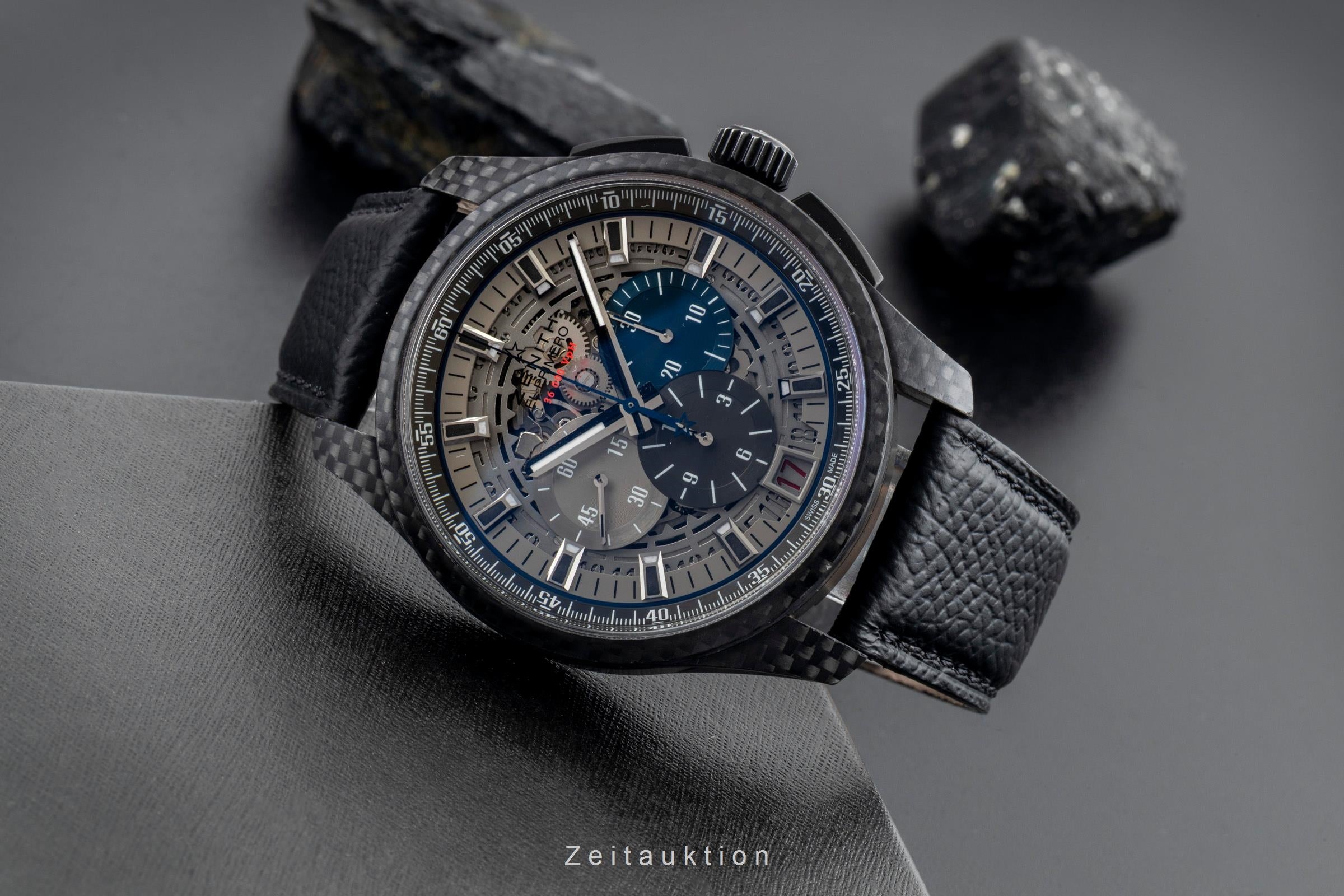 Zenith El Primero cronógrafo carbono automático reloj para caballeros 10.2260.400/69.R573 Limited  [2600974]