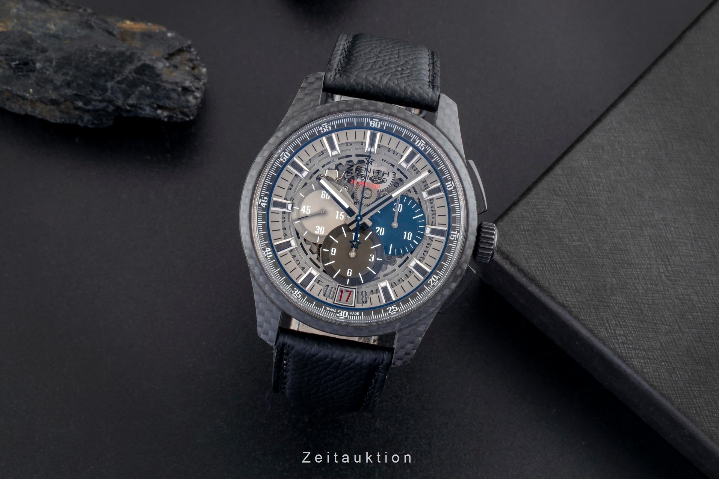 Zenith El Primero cronógrafo carbono automático reloj para caballeros 10.2260.400/69.R573 Limited  [2600974]