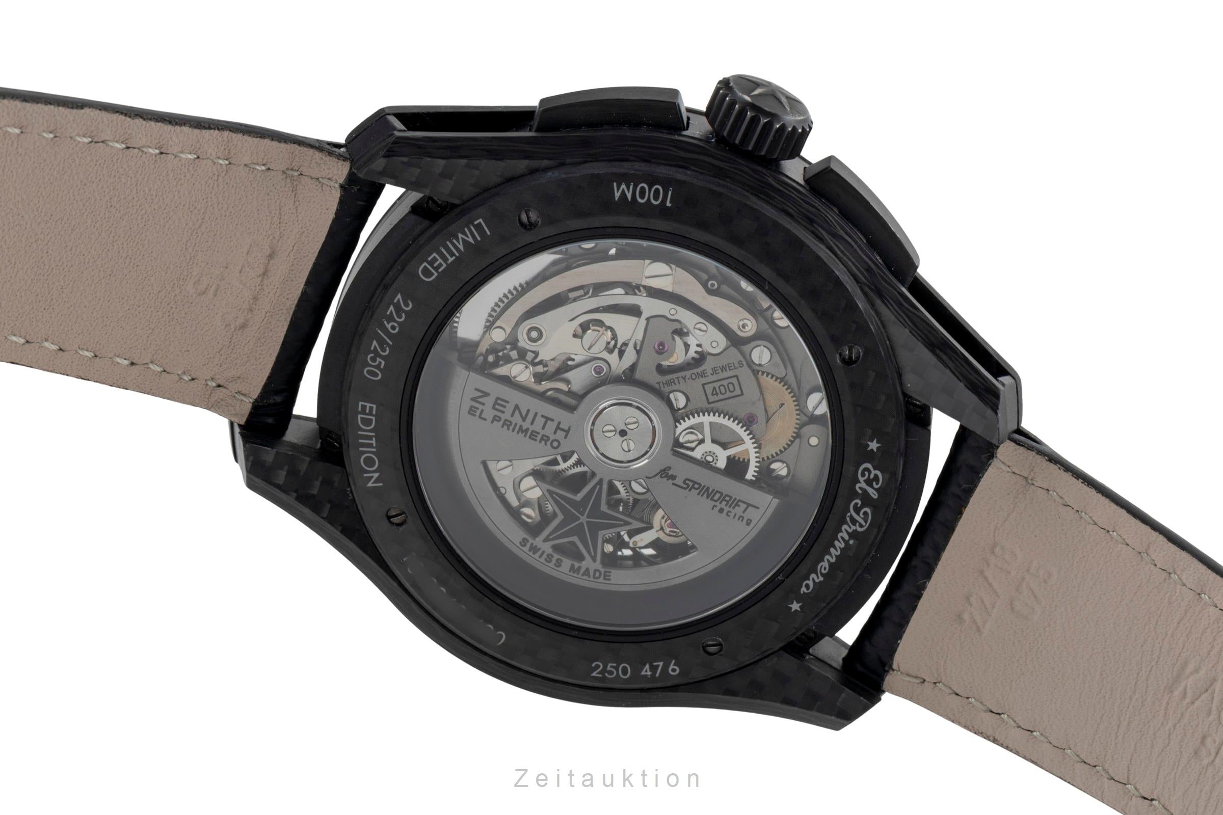 Zenith El Primero cronógrafo carbono automático reloj para caballeros 10.2260.400/69.R573 Limited  [2600974]