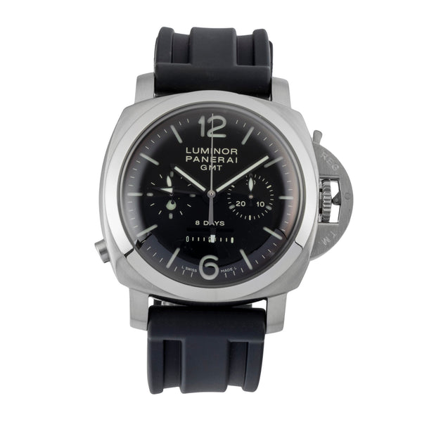 Panerai Luminor GMT chronograph steel manual winding men's watch PAM00275  [2600980]