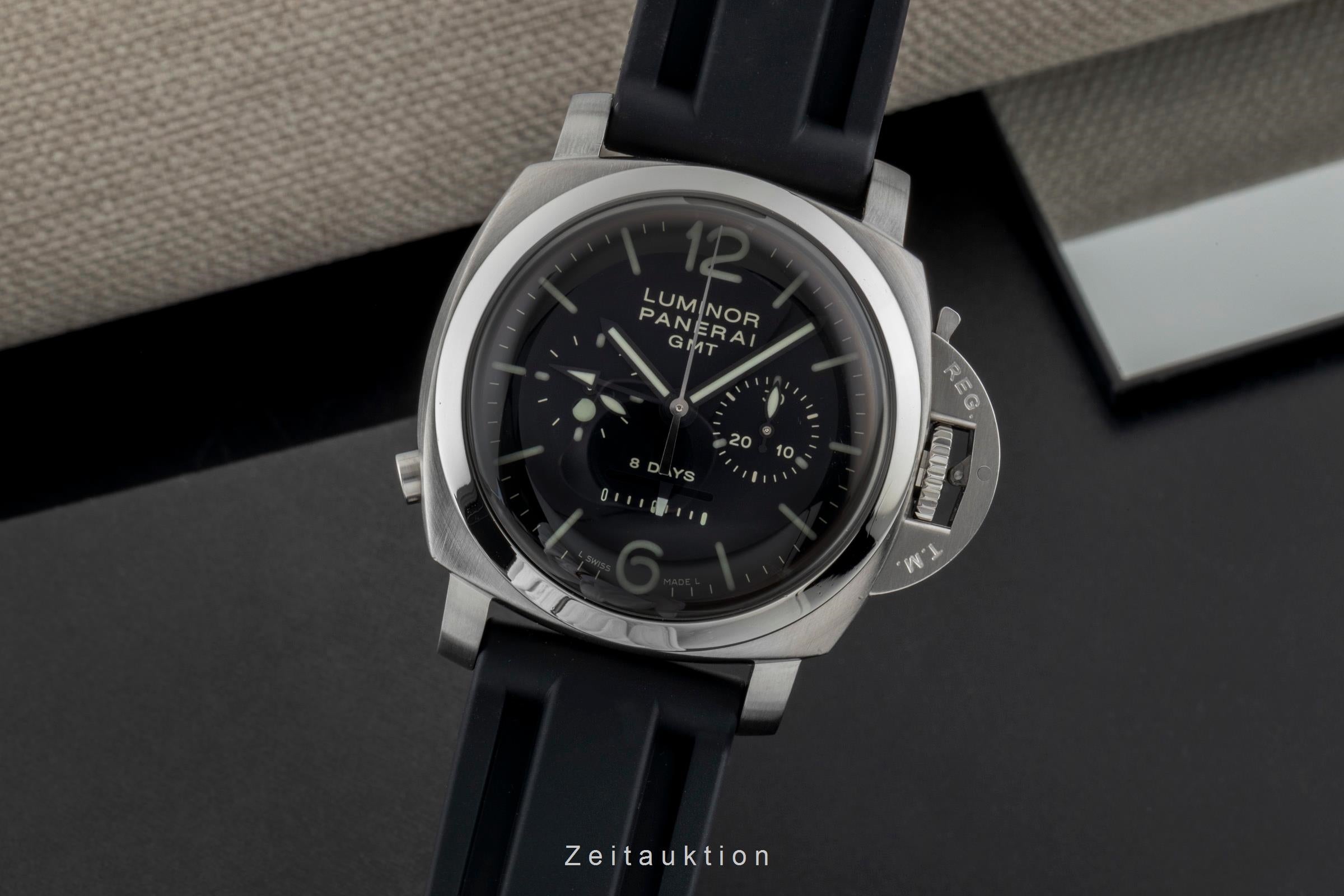 Panerai Luminor GMT chronograph steel manual winding men's watch PAM00275  [2600980]