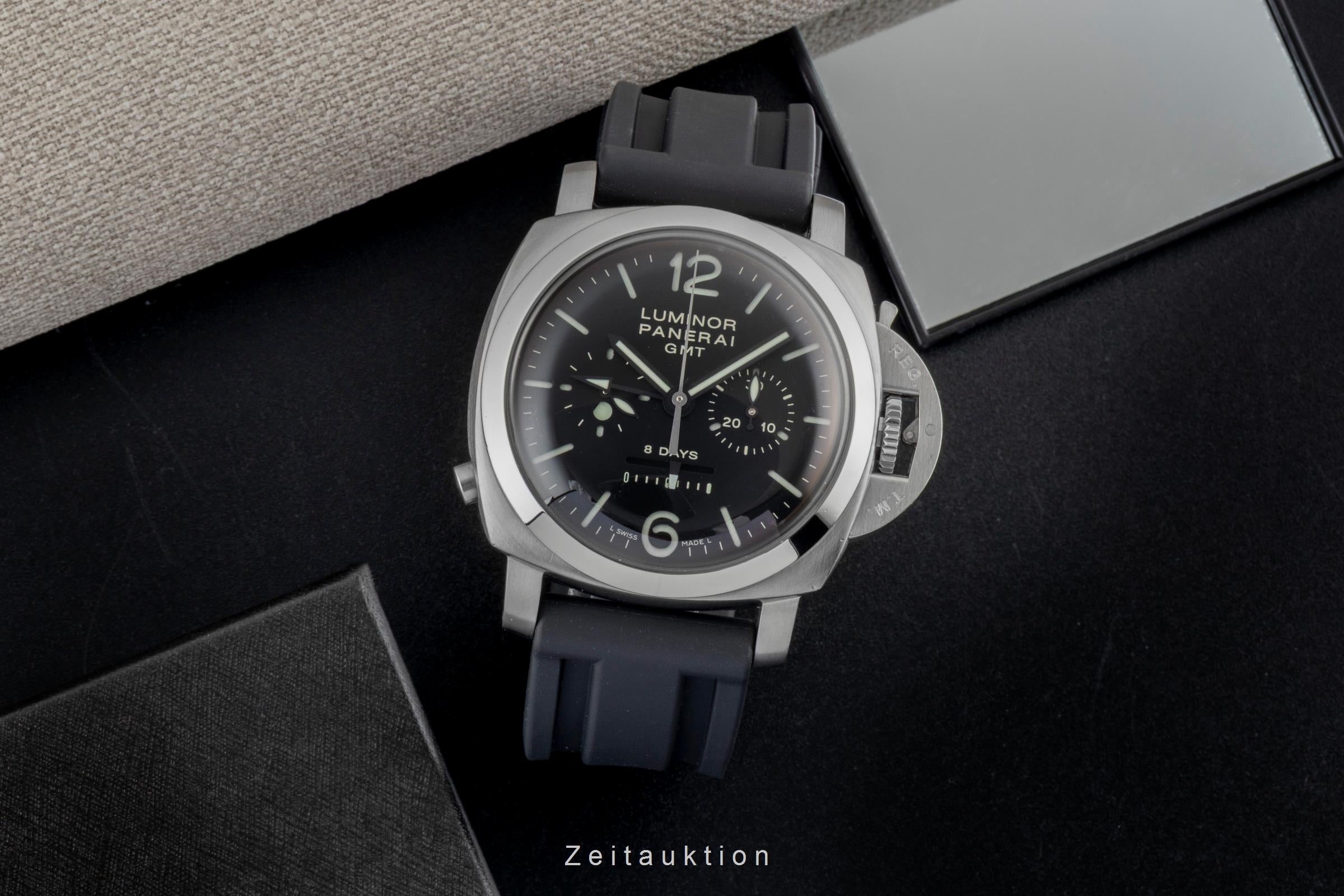 Panerai Luminor GMT chronograph steel manual winding men's watch PAM00275  [2600980]