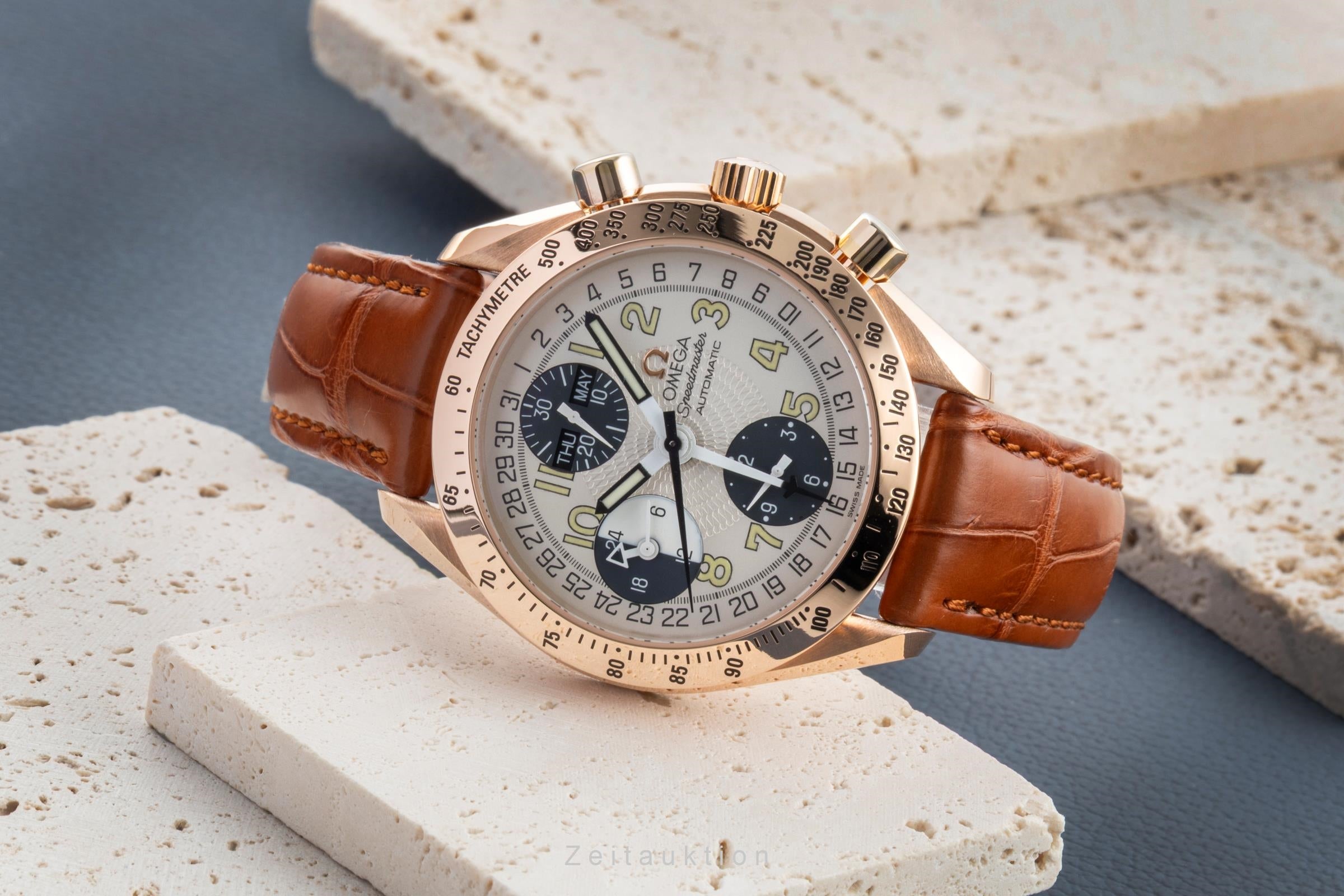 Omega Speedmaster Day-Date Chronograph 18k Roségold 175.0084 Papiere 1999 [2600982]