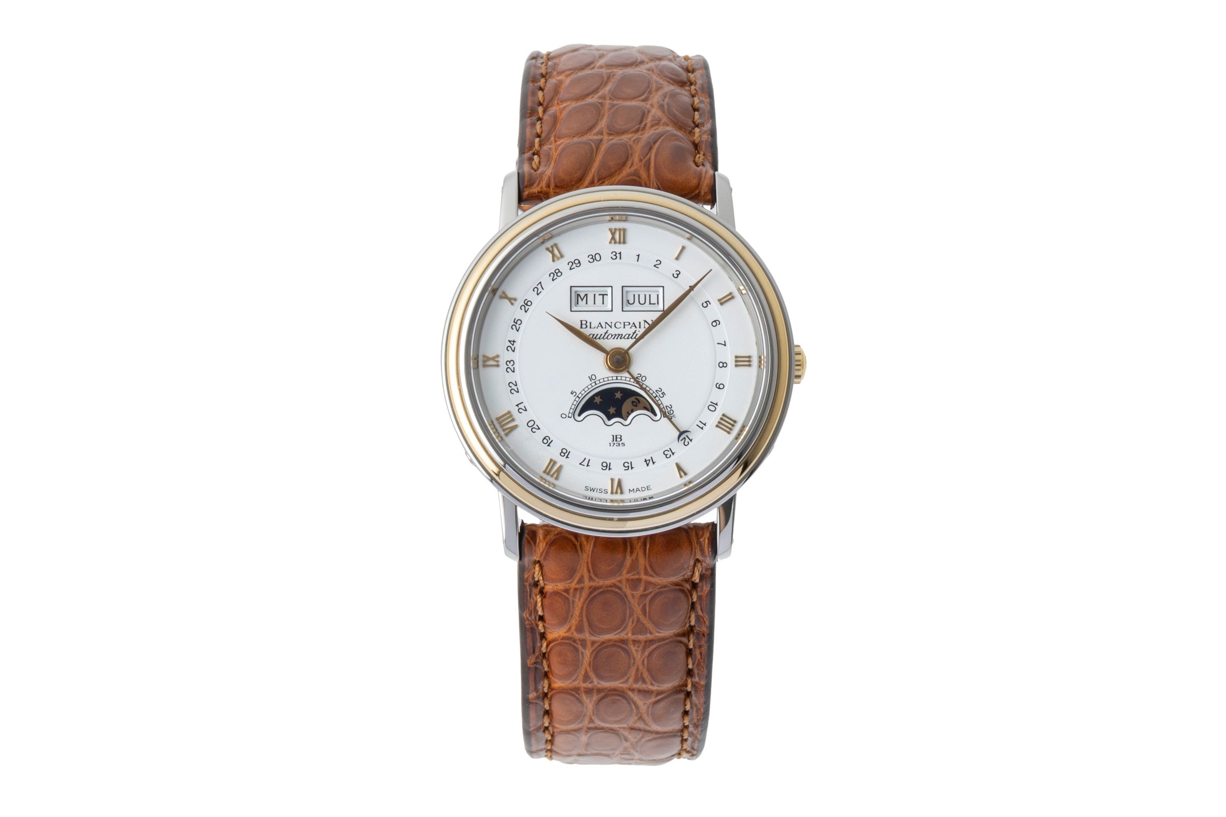 Blancpain Villeret acier / or  automatique montre pour hommes 6595  [2600983]