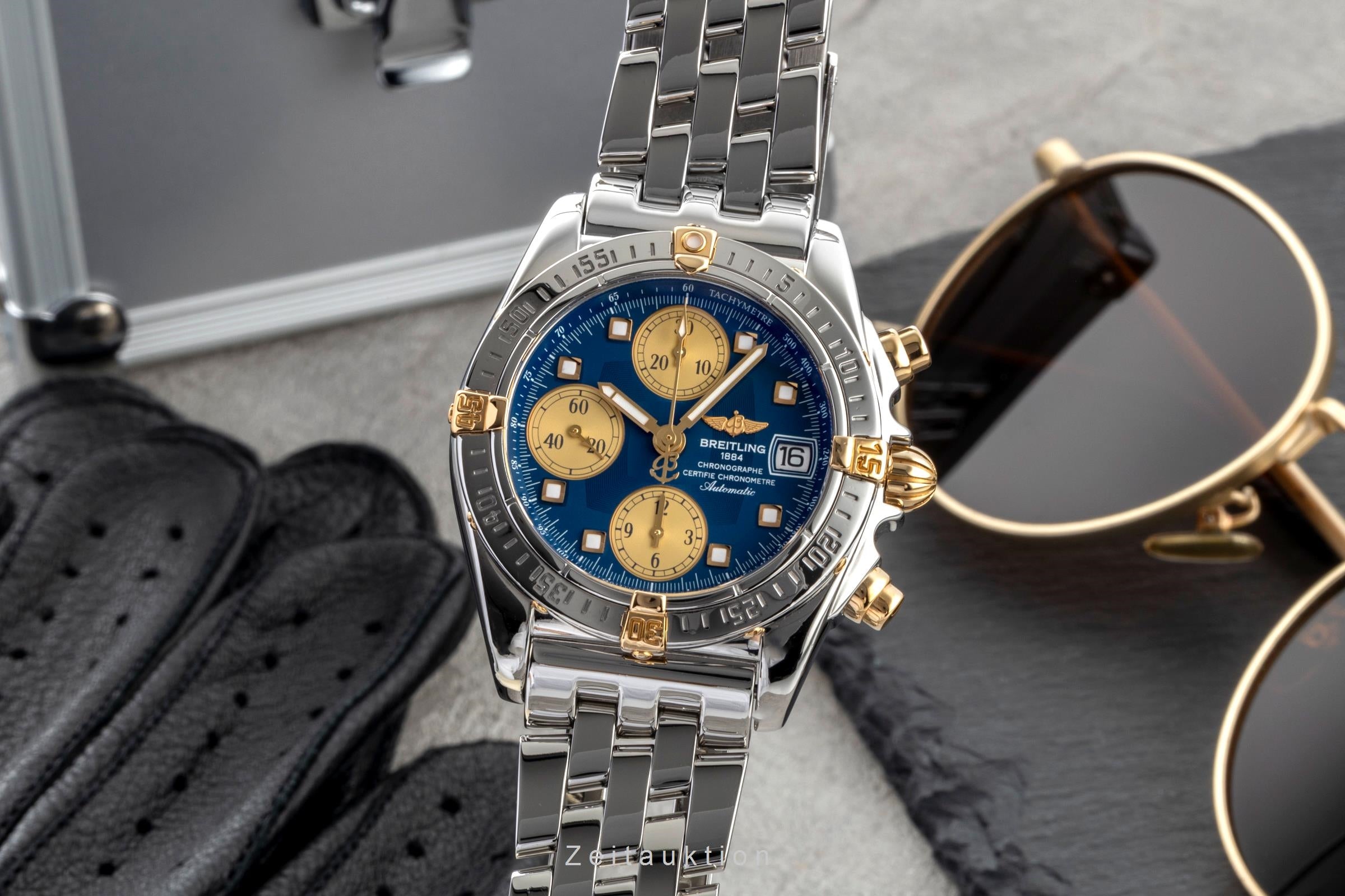 Breitling Cockpit chronograph steel / gold automatic Kal. B13 Ref
