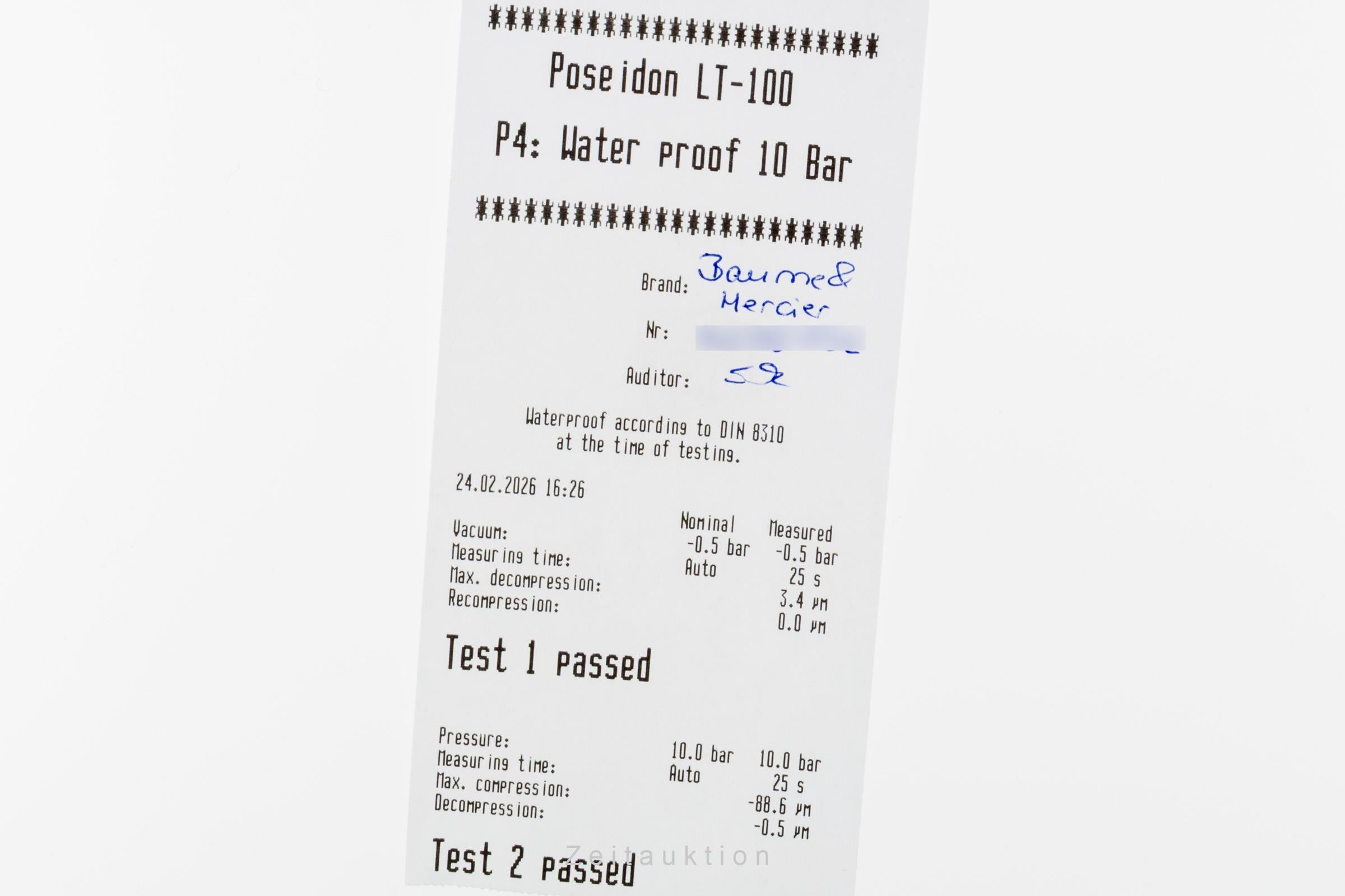 Baume & Mercier Capeland Chronograph Edelstahl Ref. MV045216 B&P [2600987]