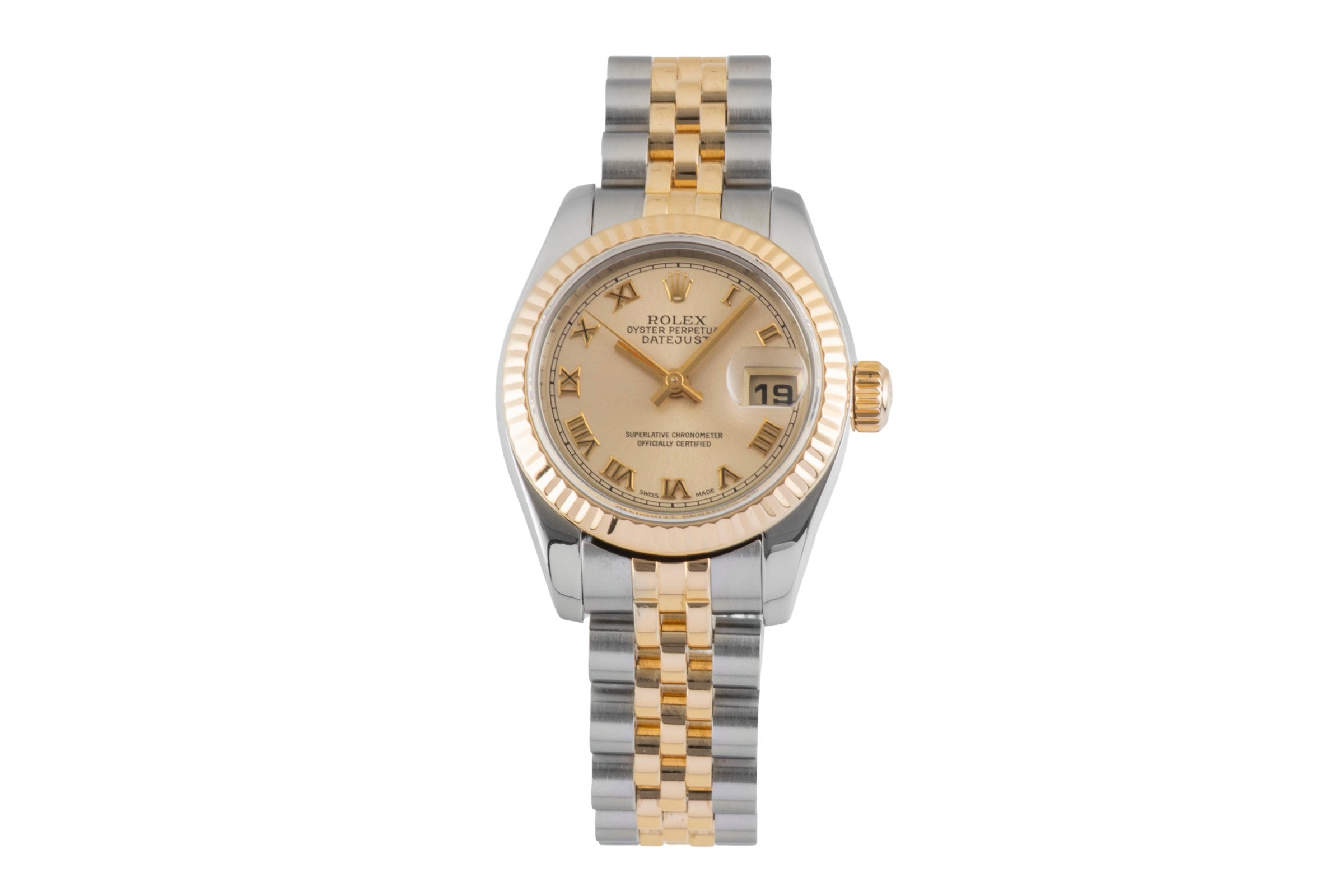 Rolex Lady Datejust Stahl / Gold Automatik Oyster Perpetual Ref 179173 B&P 2005 [2600997]