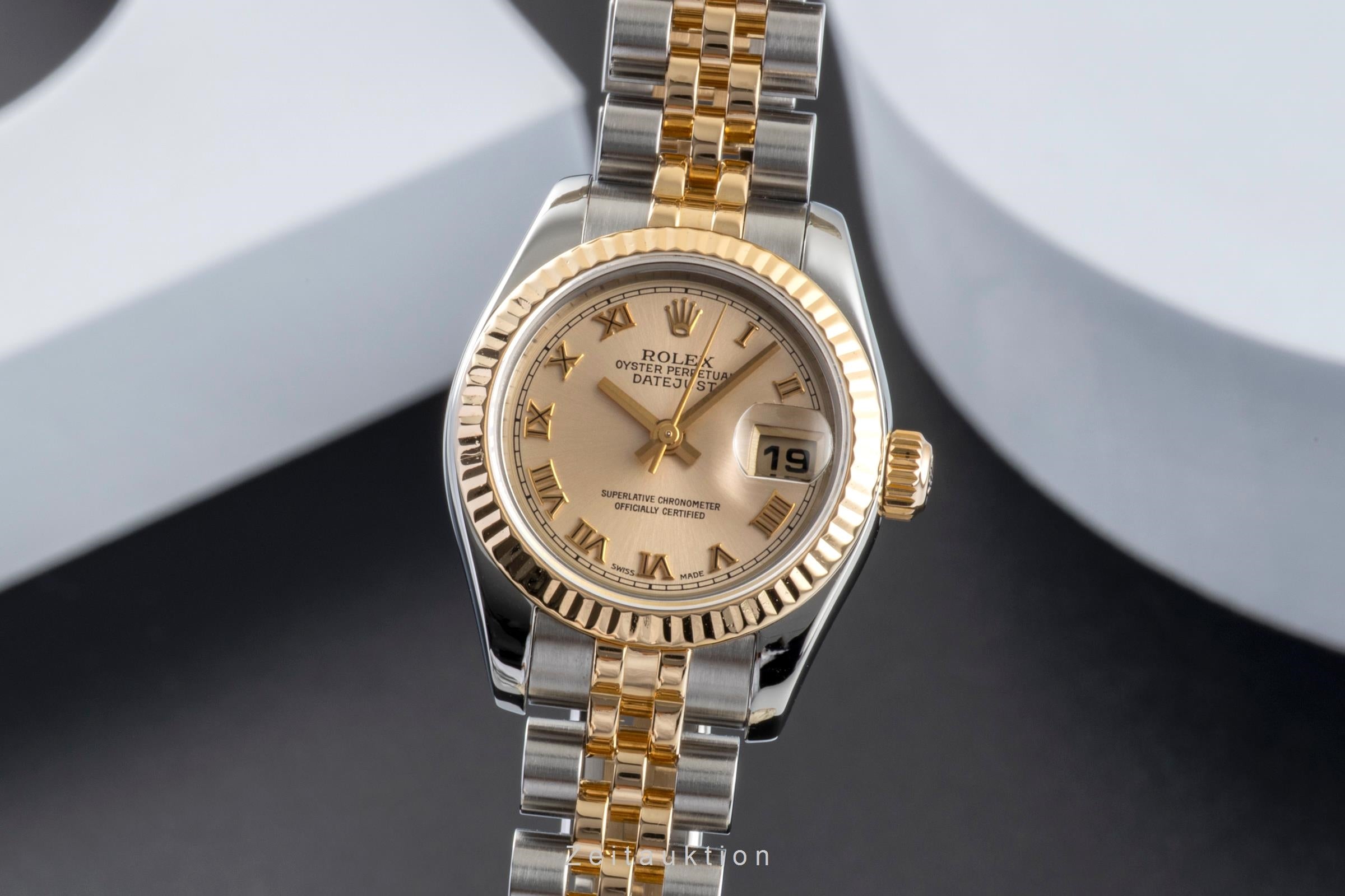 Rolex Lady Datejust Stahl / Gold Automatik Oyster Perpetual Ref 179173 B&P 2005 [2600997]