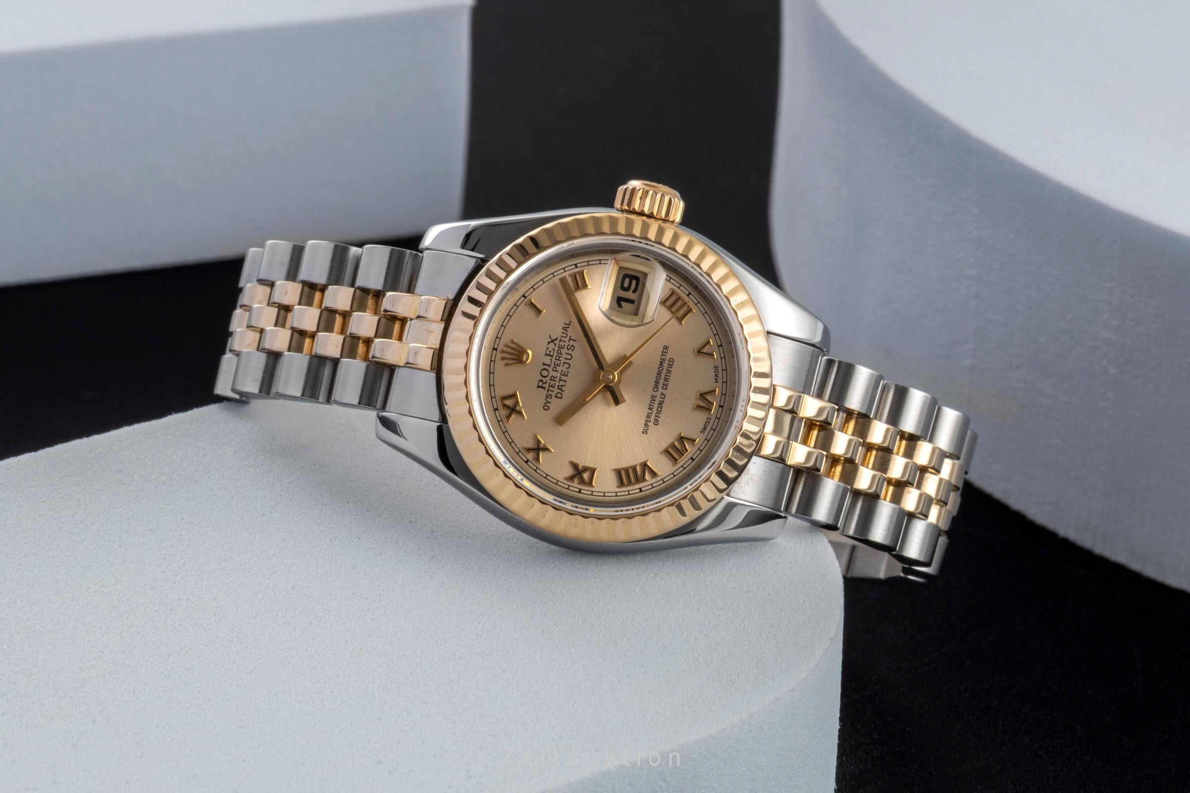 Rolex Lady Datejust Stahl / Gold Automatik Oyster Perpetual Ref 179173 B&P 2005 [2600997]