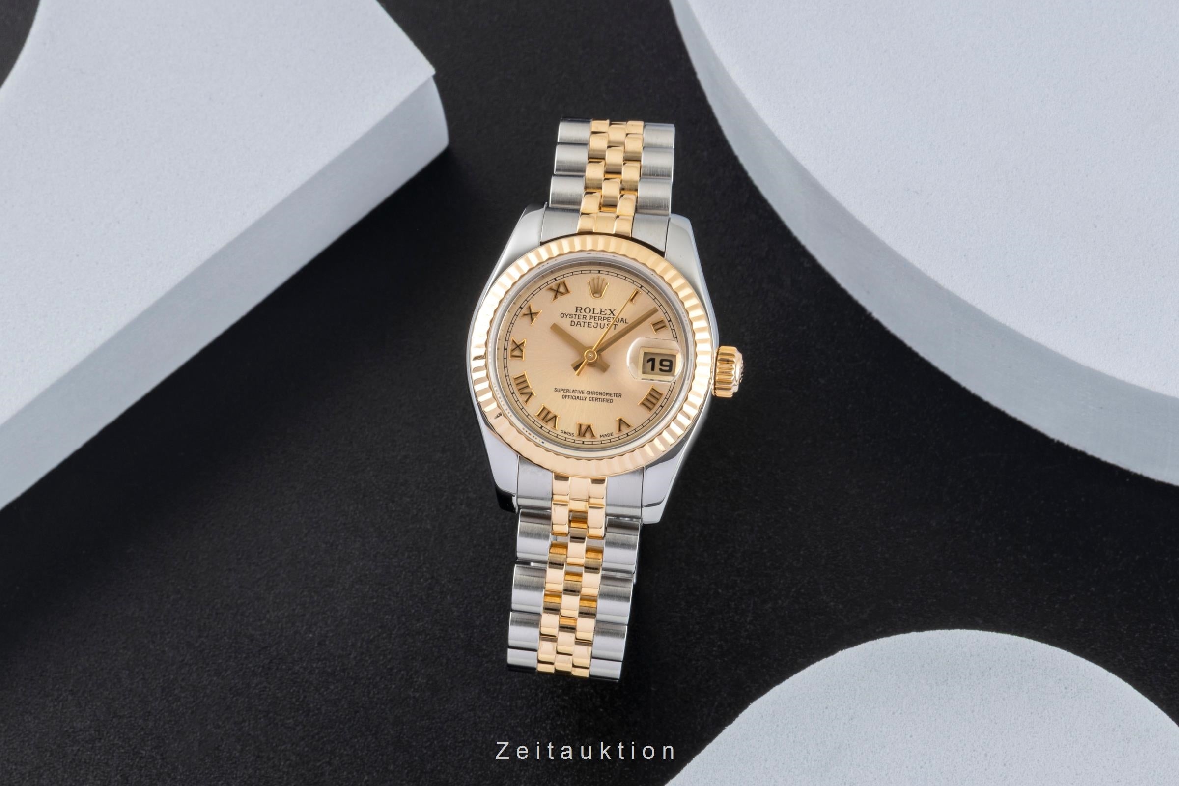 Rolex Lady Datejust Stahl / Gold Automatik Oyster Perpetual Ref 179173 B&P 2005 [2600997]