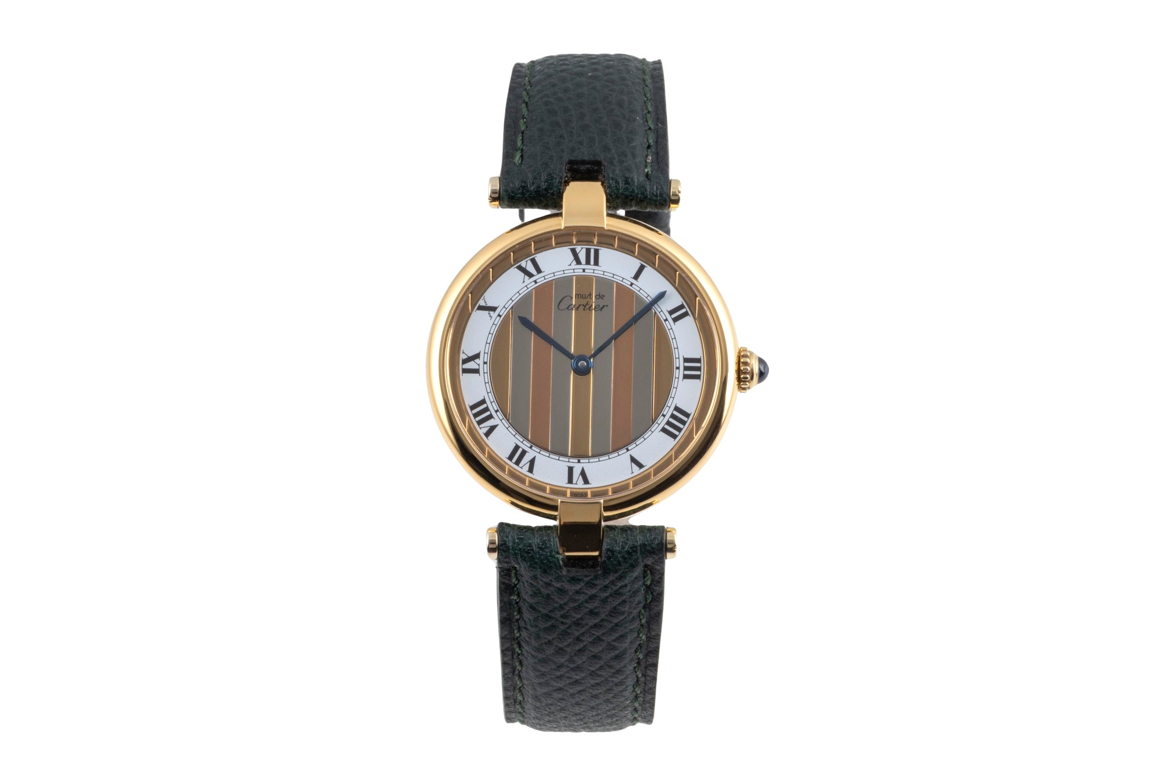Cartier Vermeil argento dorato quarzo orologio da uomo 590003  [2601010]