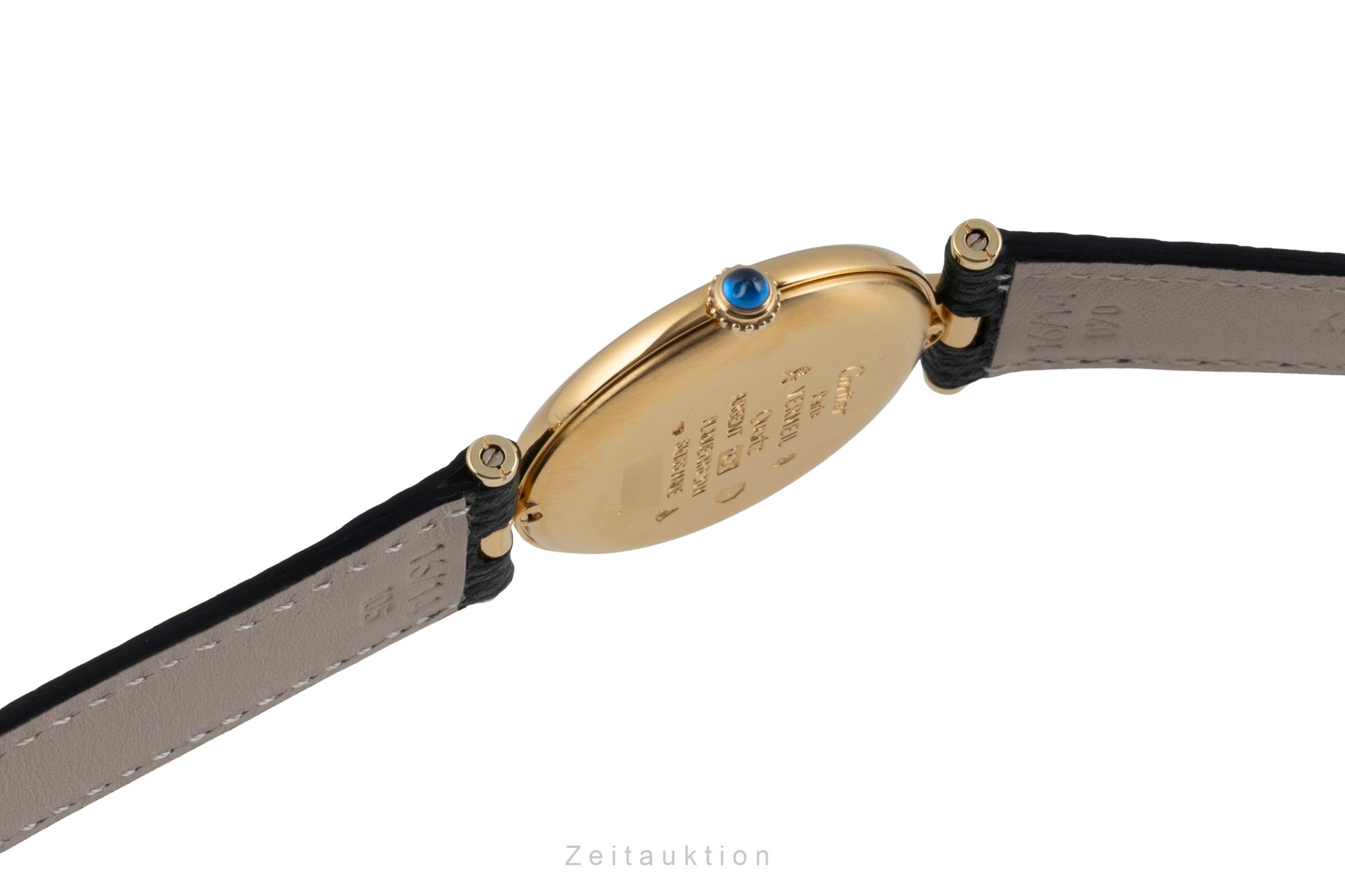 Cartier Vermeil argent doré quartz montre pour hommes 590003  [2601010]