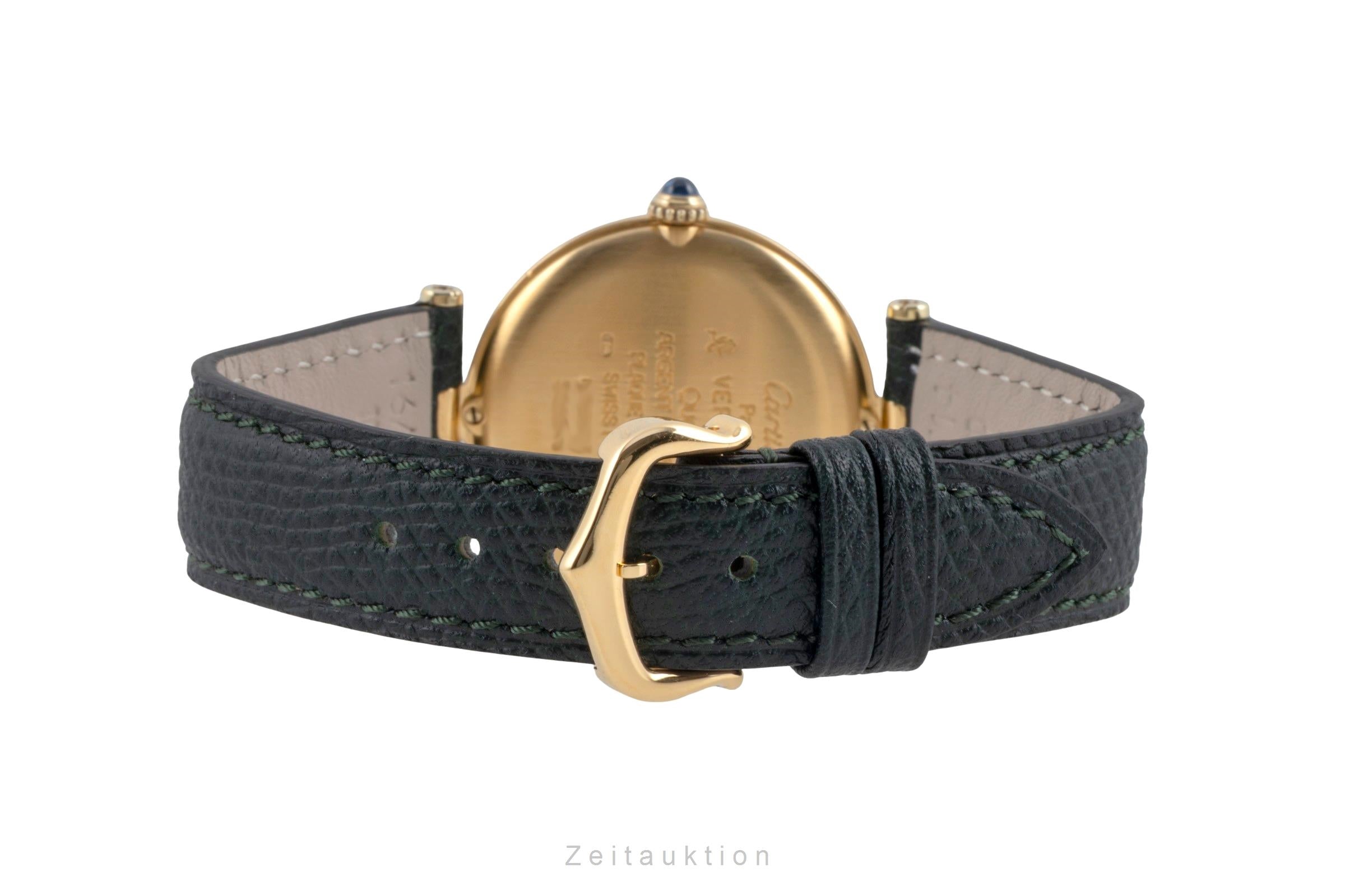 Cartier Vermeil argent doré quartz montre pour hommes 590003  [2601010]