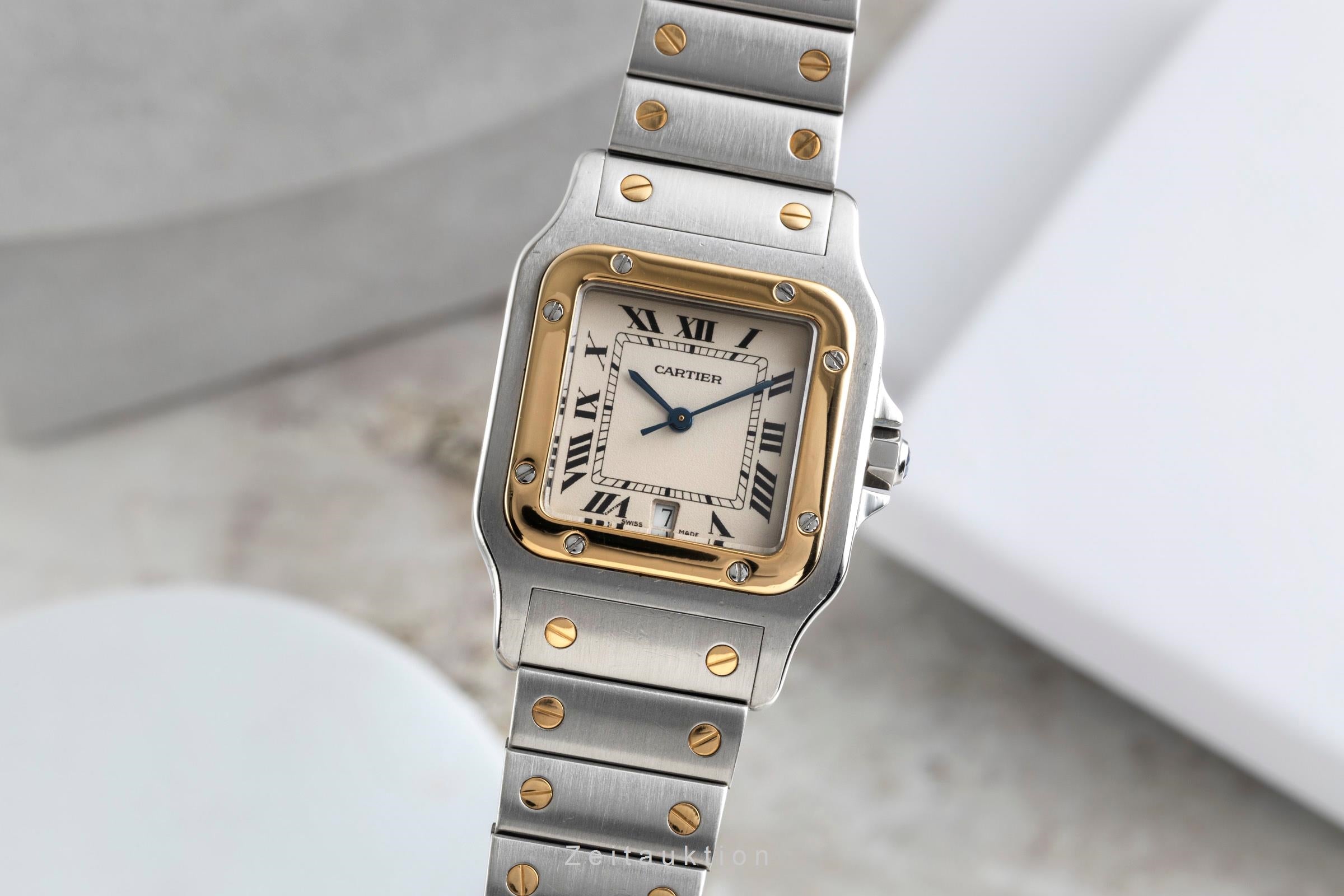 Cartier Santos acciaio / oro quarzo orologio da uomo W20011C4  [2601012]