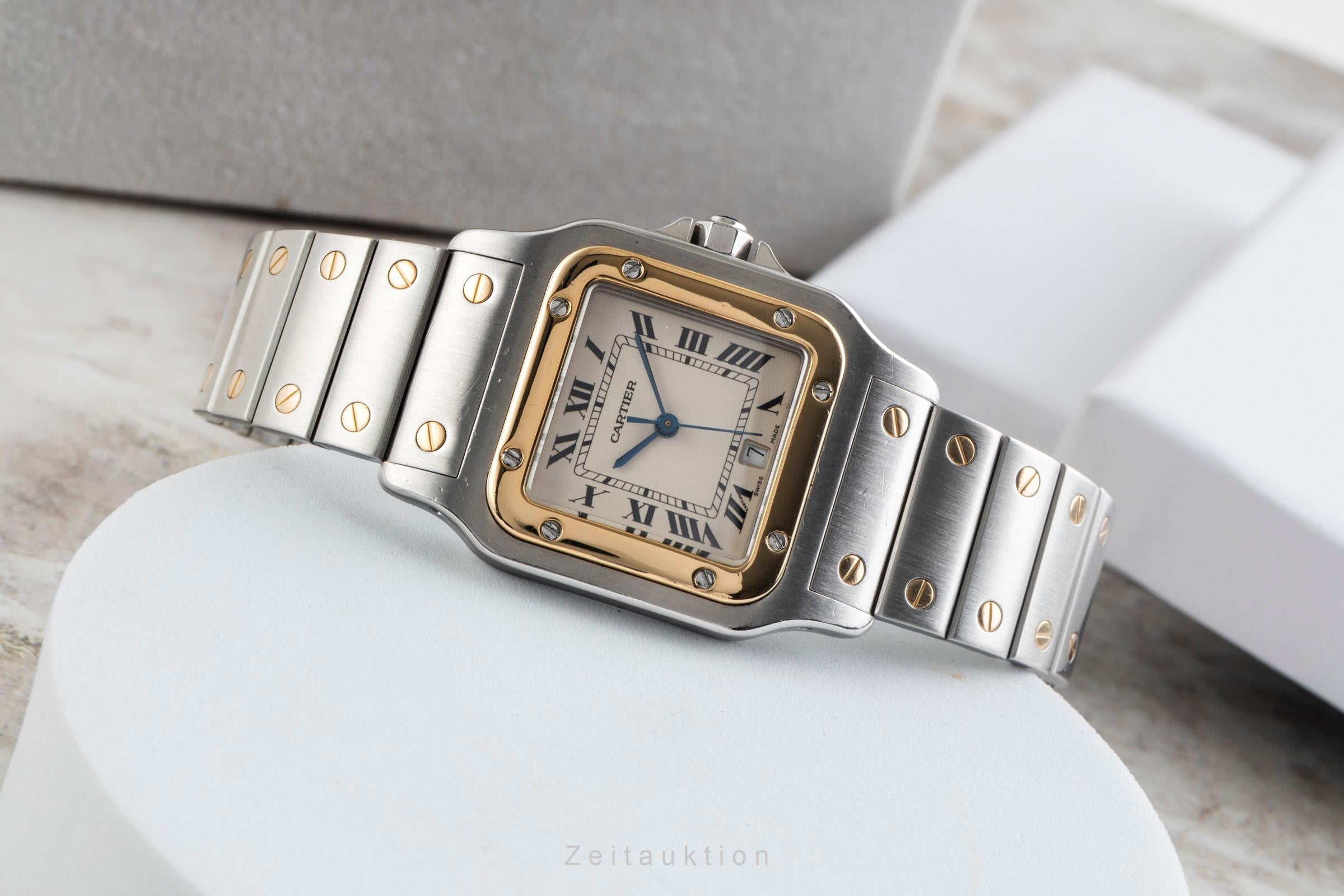 Cartier Santos Galbée Date Edelstahl / Gold Medium Size Ref. W20011C4 Klassiker [2601012]
