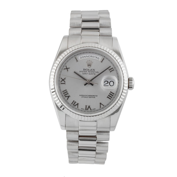 Rolex Day-Date 18k (0,750) Weissgold Automatik Herrenuhr Ref. 118239 P-Serie  [2601021]
