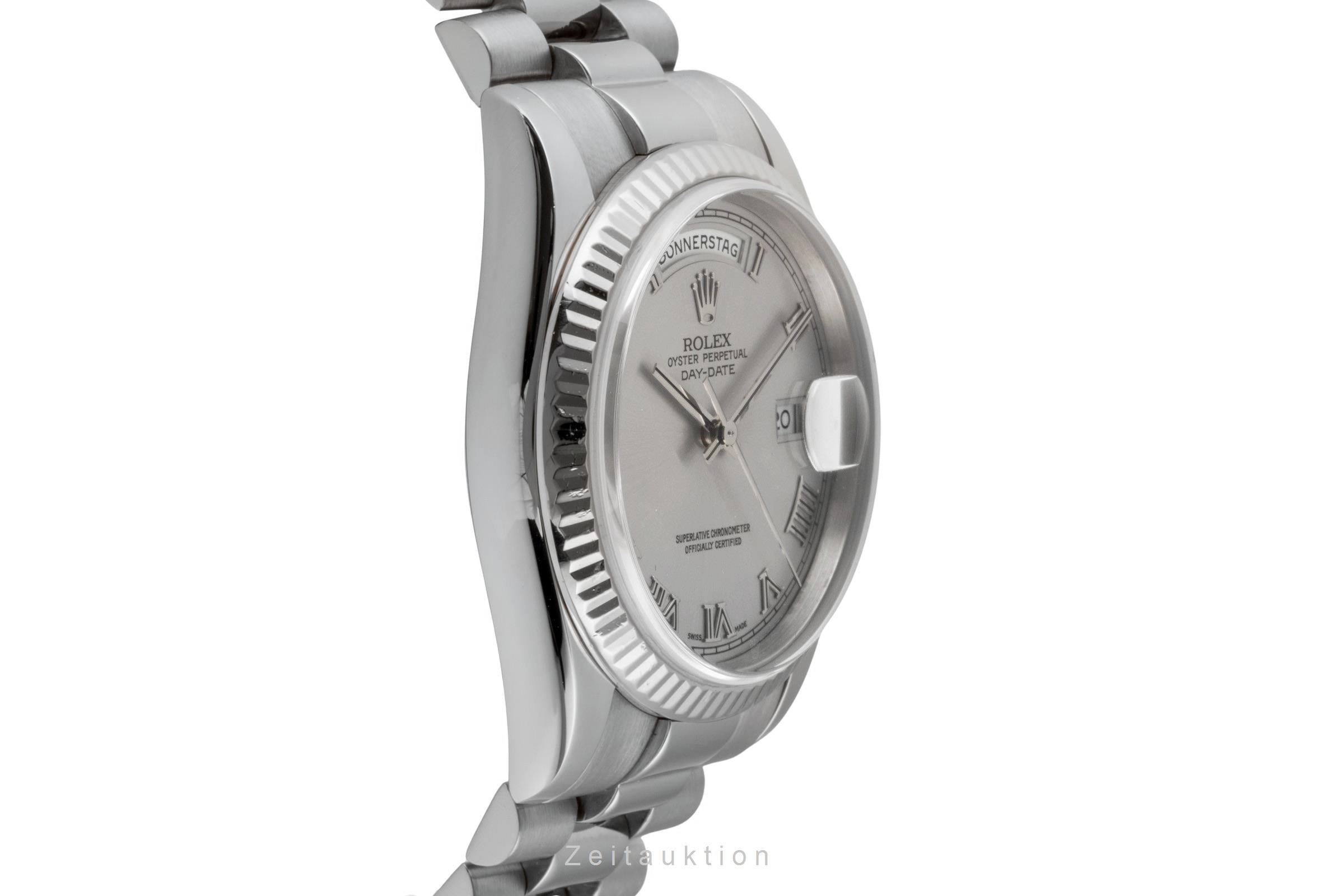 Rolex Day-Date 18k (0,750) Weissgold Automatik Herrenuhr Ref. 118239 P-Serie  [2601021]