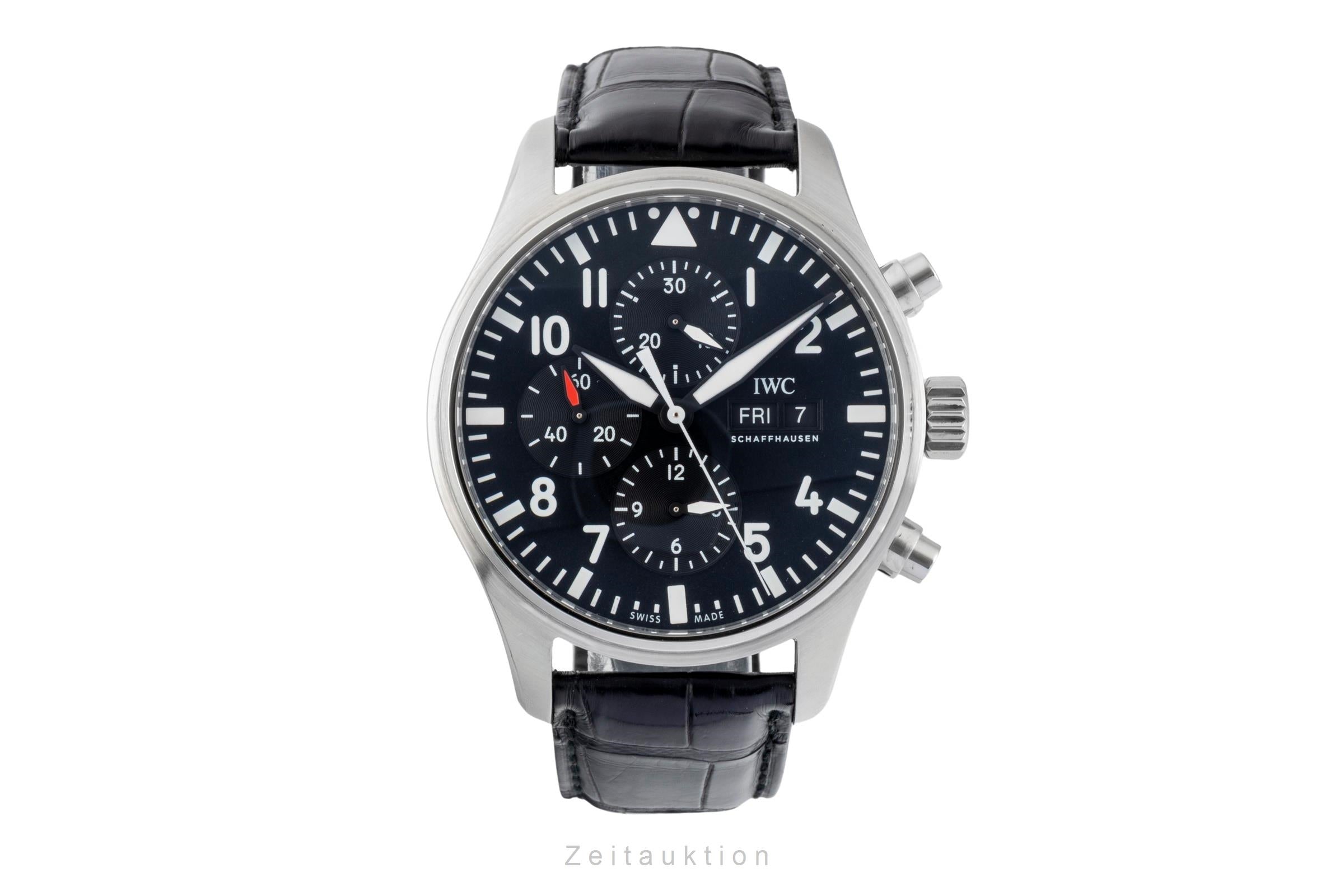 IWC Fliegerchronograph chronographe acier automatique montre pour hommes IW377709  [2601026]