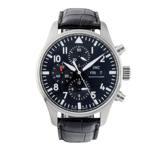IWC Fliegerchronograph chronographe acier automatique montre pour hommes IW377709  [2601026]