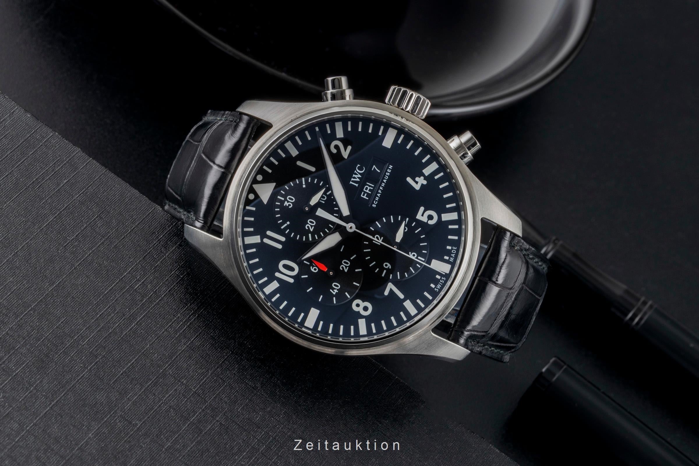 IWC Fliegerchronograph chronographe acier automatique montre pour hommes IW377709  [2601026]