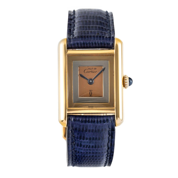 Cartier Tank argent doré à remontage manuel montre pour femmes 3  [2601027]