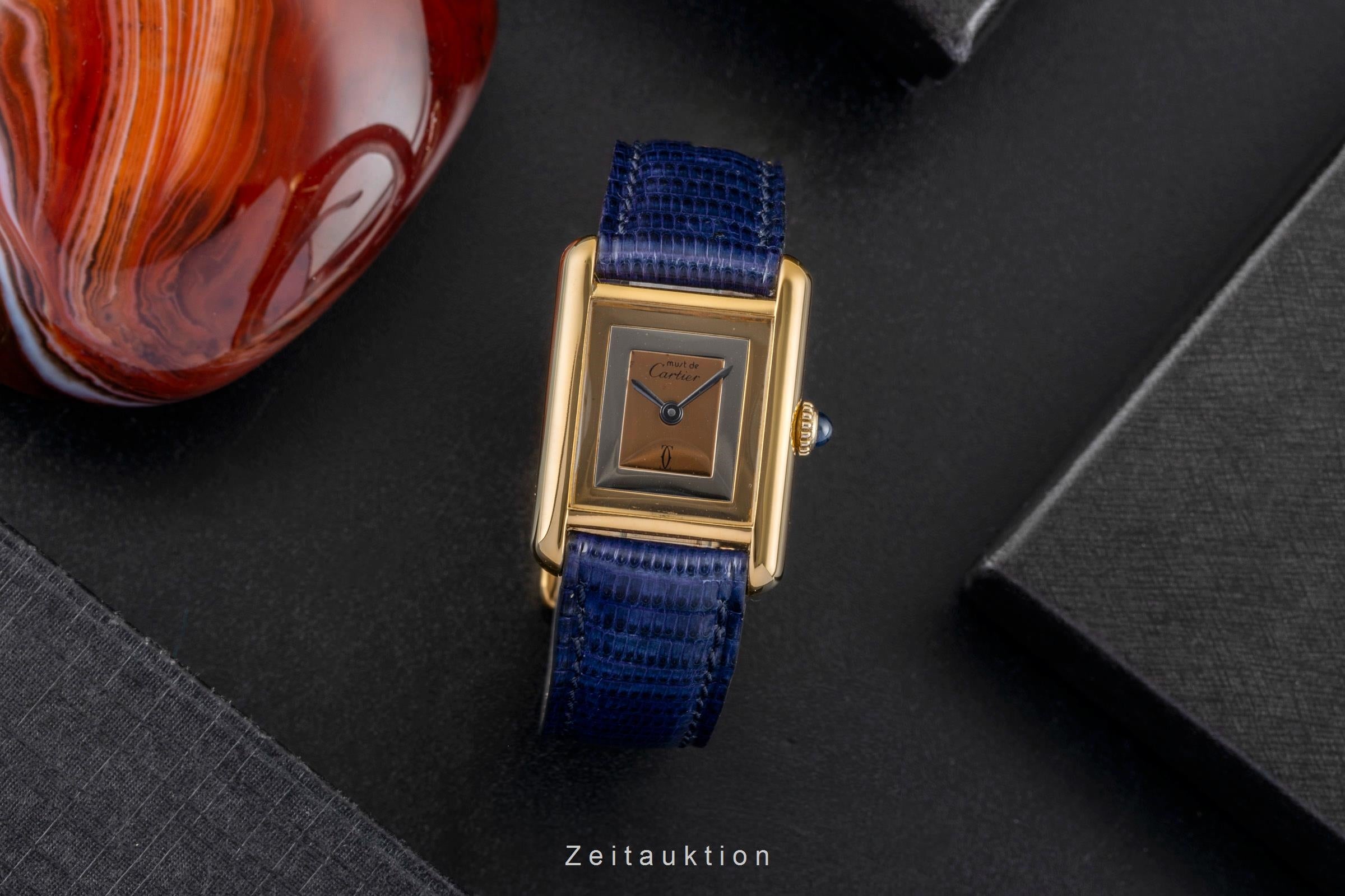 Cartier Tank argent doré à remontage manuel montre pour femmes 3  [2601027]