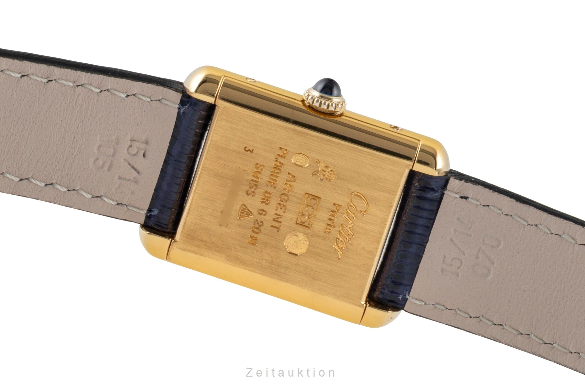 Cartier Tank argent doré à remontage manuel montre pour femmes 3  [2601027]