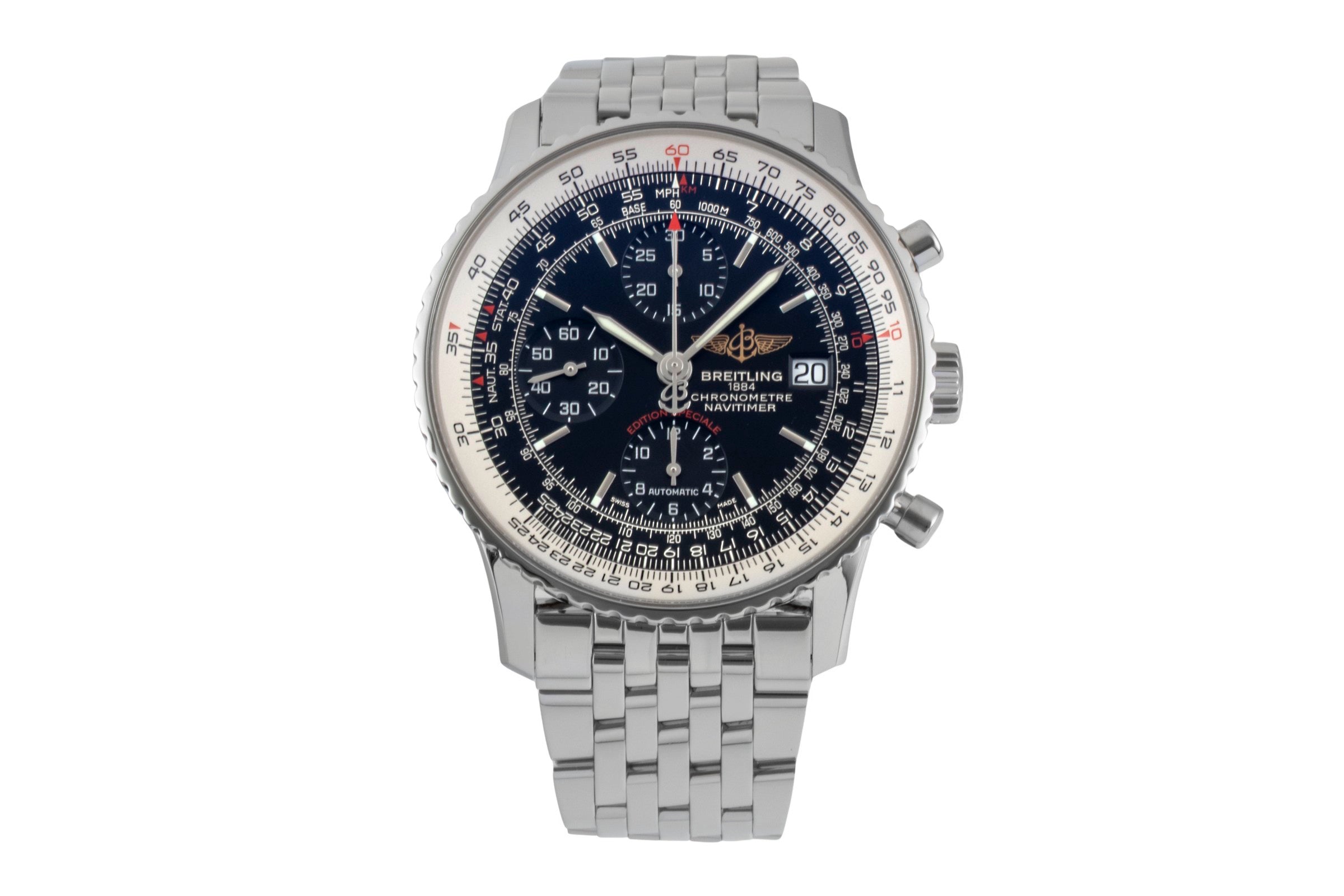 Breitling Navitimer Heritage chronograph steel automatic men's watch A1332412/BF27  [2601030]