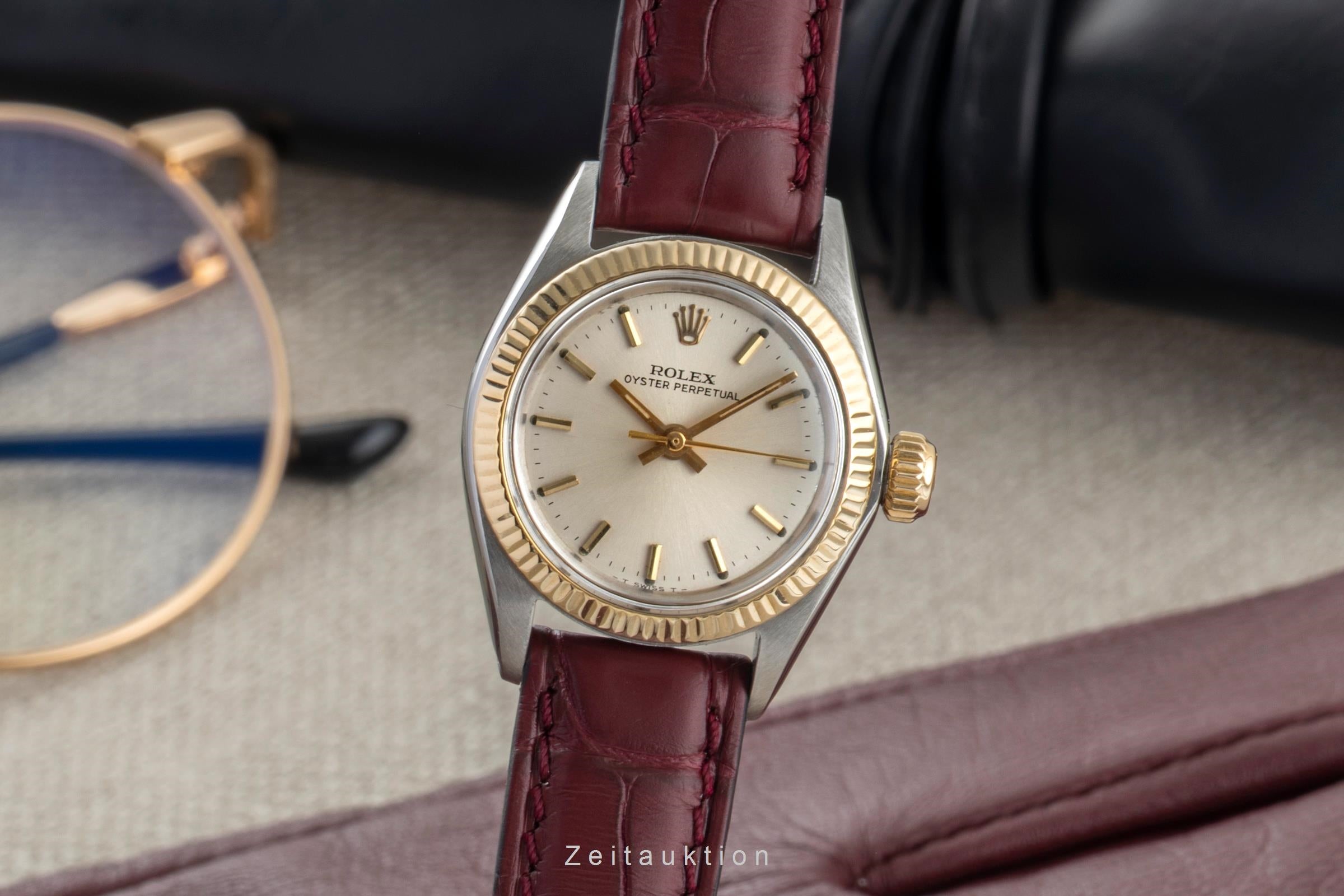 Rolex Oyster Perpetual steel / gold automatic women's watch 6619 Vintage  [2601040]
