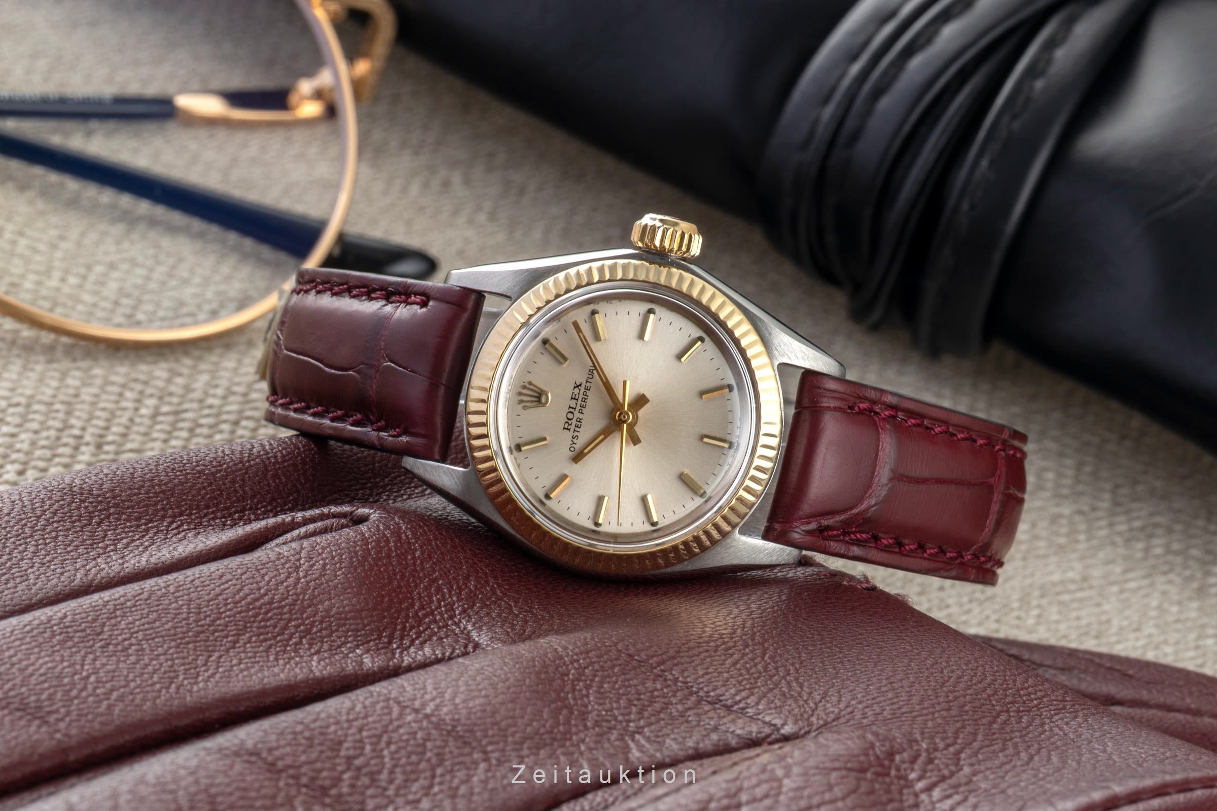 Rolex Oyster Perpetual steel / gold automatic women's watch 6619 Vintage  [2601040]