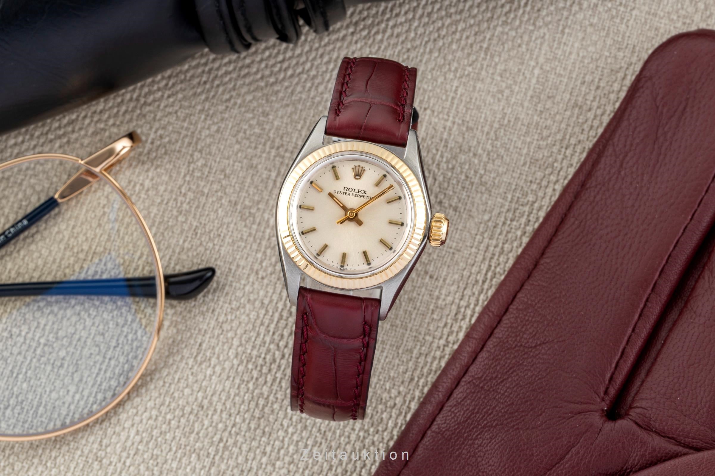 Rolex Oyster Perpetual steel / gold automatic women's watch 6619 Vintage  [2601040]