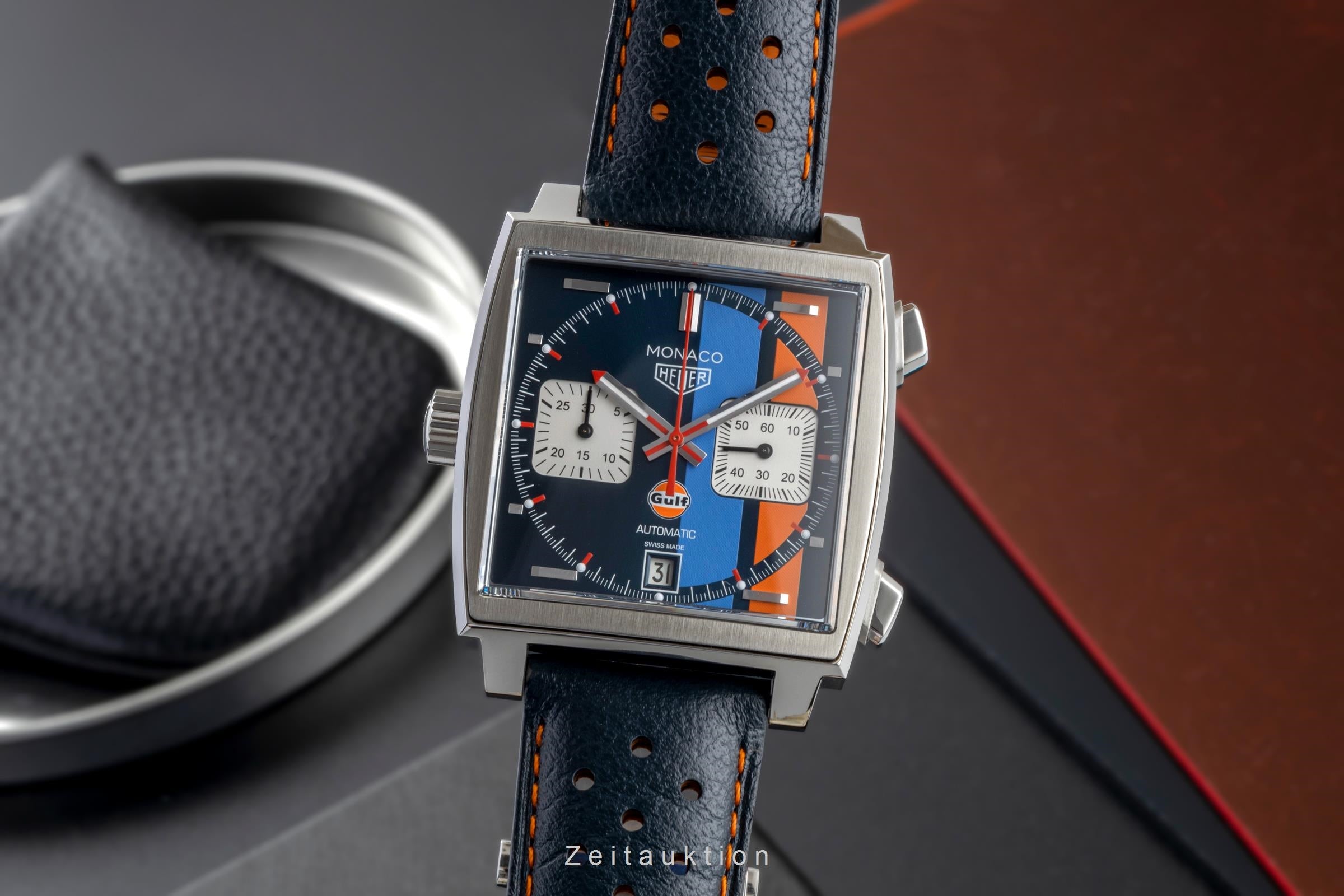 Tag Heuer Monaco chronograph steel automatic men's watch CAW211R.FC6401 LP: 8050EUR  [2601043]