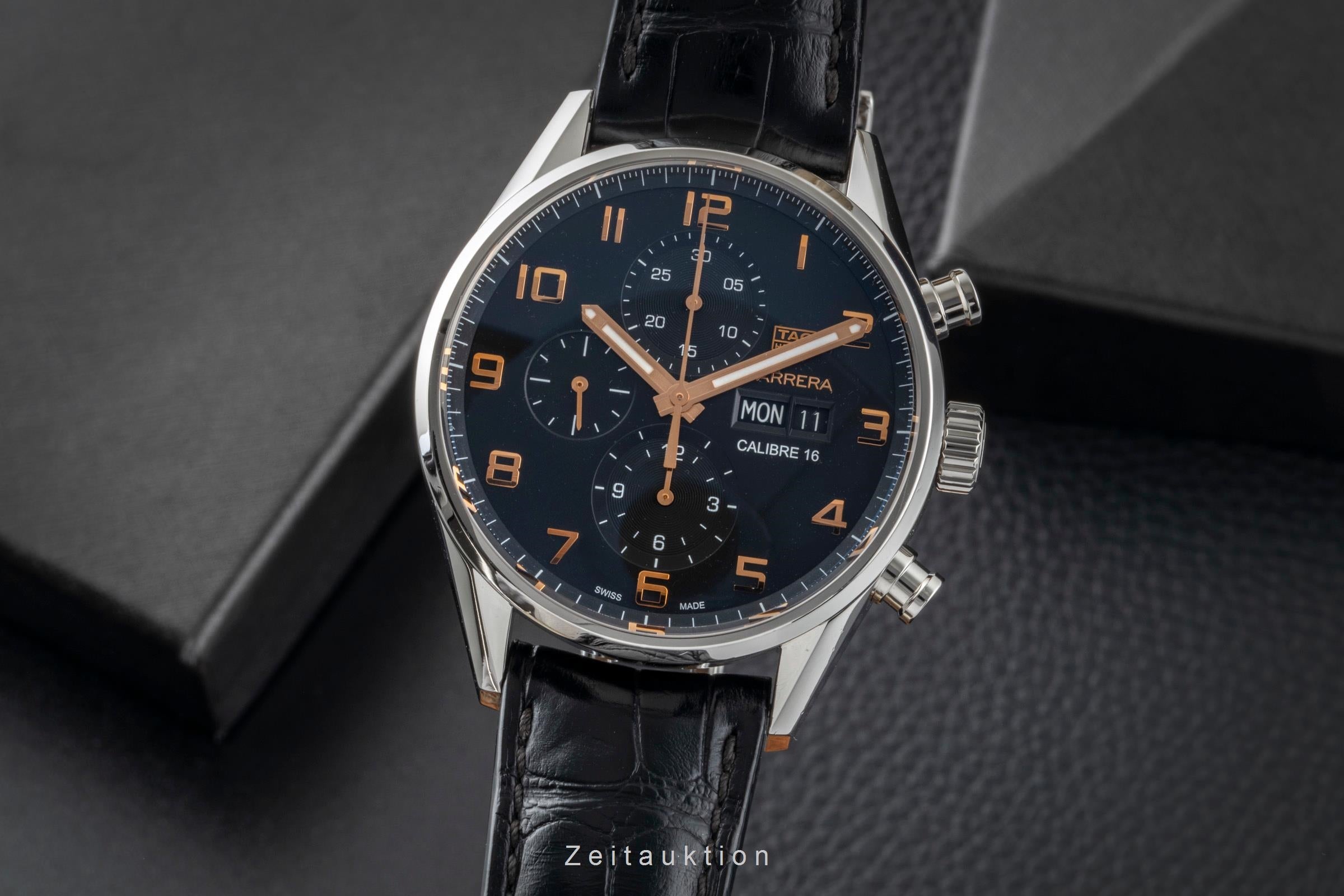 Tag Heuer Carrera Chronograph Stahl Automatik Herrenuhr Ref. CV2A1AB.FC6379 B&P [2601044]