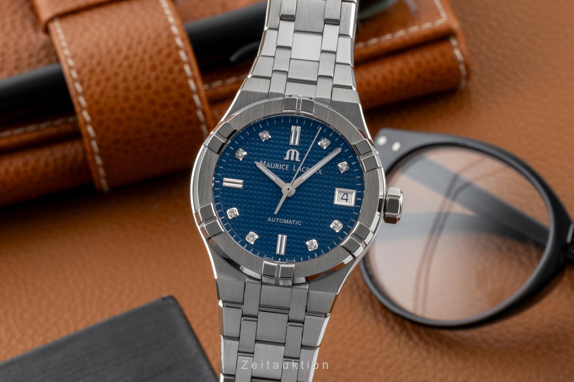 Maurice Lacroix Aikon Stahl Automatik Damenuhr Ref. AI6006-SS002-450-1 B&P 2023 [2601053]