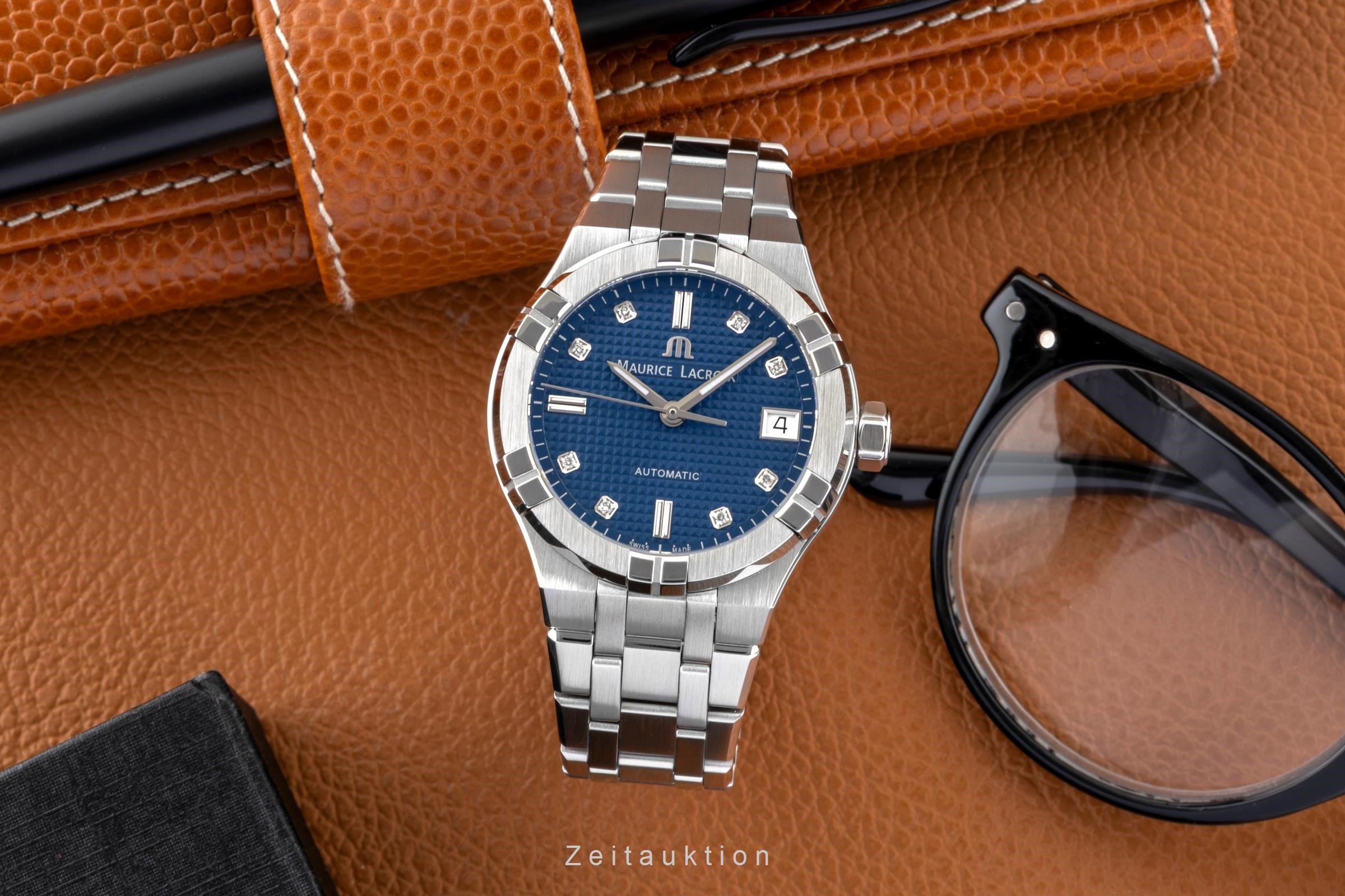 Maurice Lacroix Aikon Stahl Automatik Damenuhr Ref. AI6006-SS002-450-1 B&P 2023 [2601053]