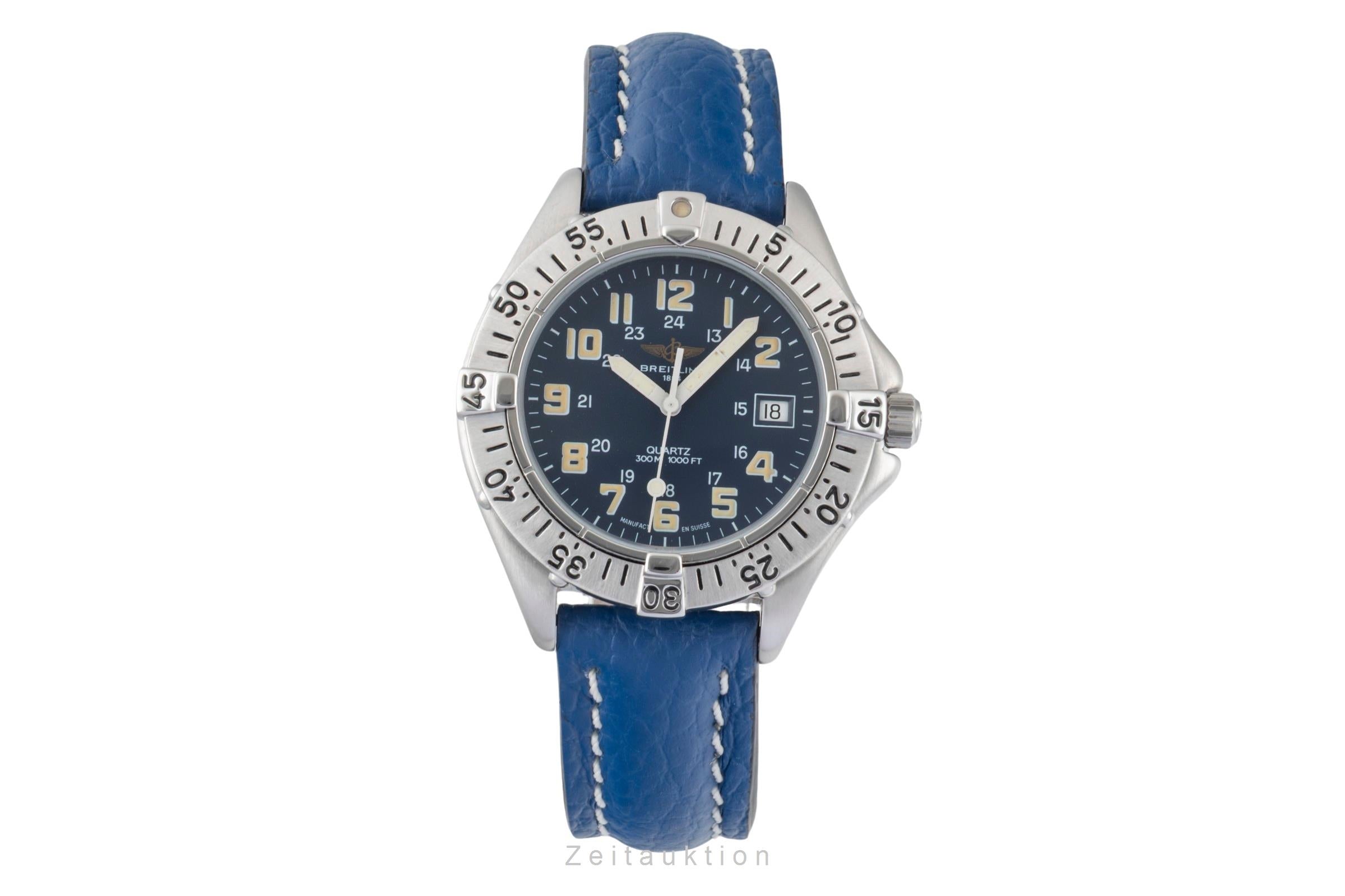 Breitling Colt 300M Datum Edelstahl Quarz Herrenuhr Ref. A57035 Klassiker [2601063]