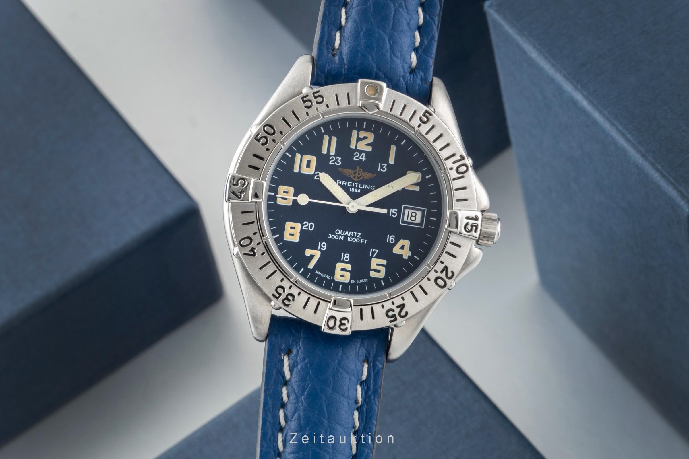 Breitling Colt 300M Datum Edelstahl Quarz Herrenuhr Ref. A57035 Klassiker [2601063]