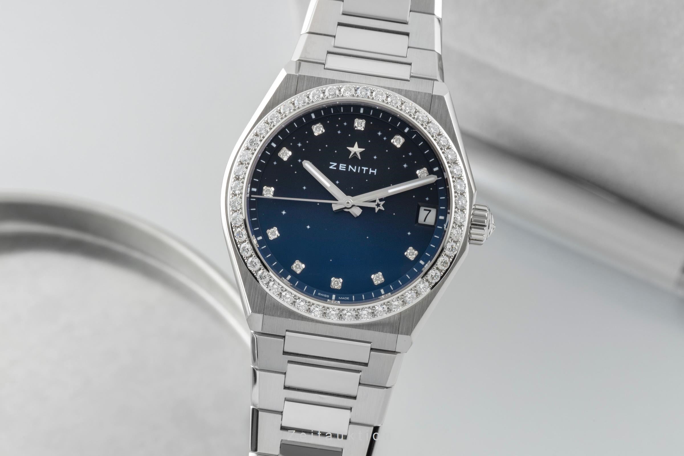 Zenith Defy Midnight Stahl Automatik Damenuhr Ref.16.9200.670/01.MI001 B&P [2601067]