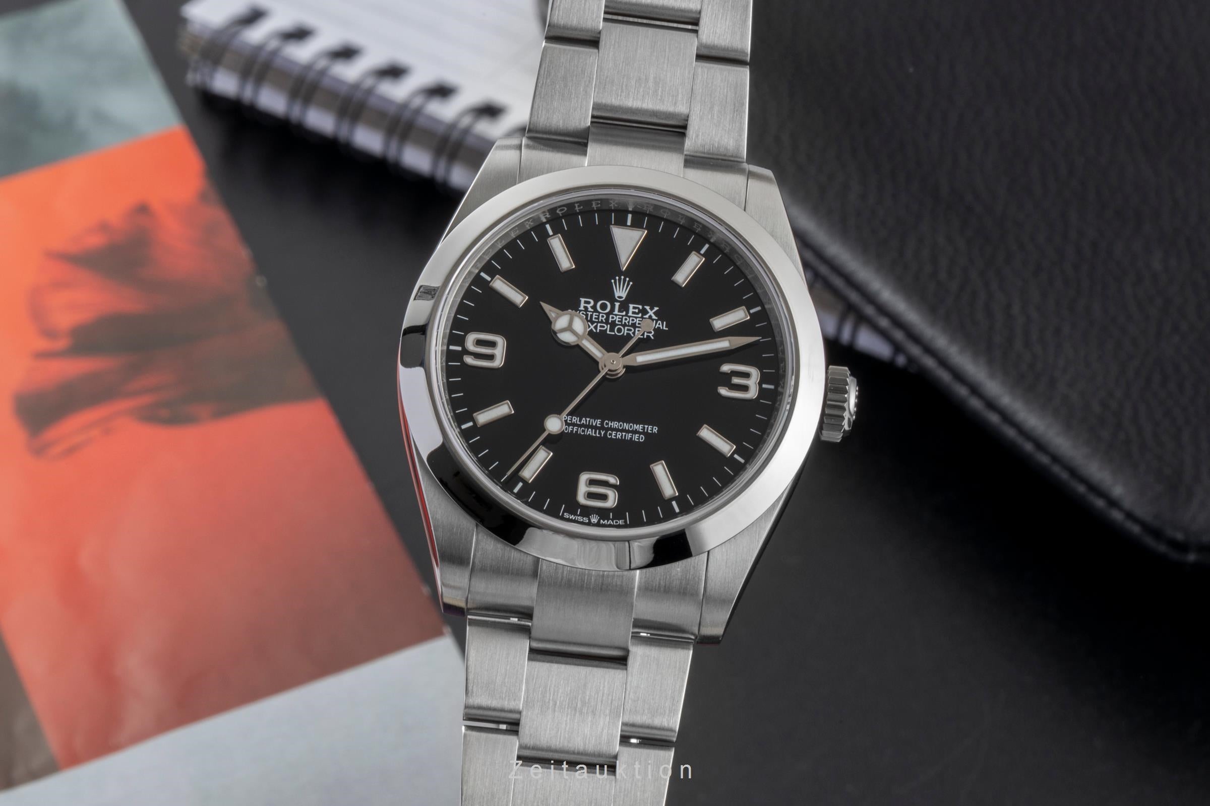 Rolex Explorer 40 Oyster Edelstahl Automatik Herrenuhr Ref. 224270 Papiere 2025 [2601068]