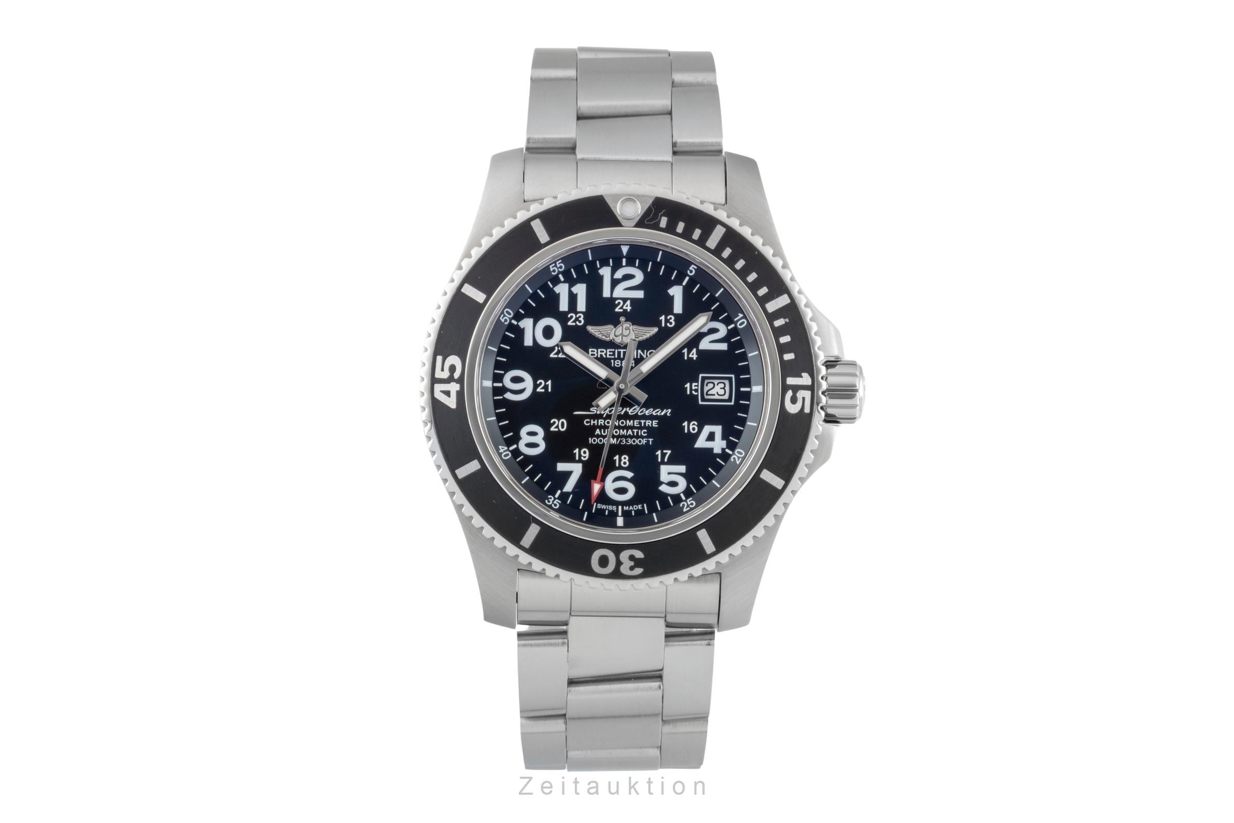 Breitling Superocean Stahl Automatik Herrenuhr A17392D71 Papiere 2019 [2601072]