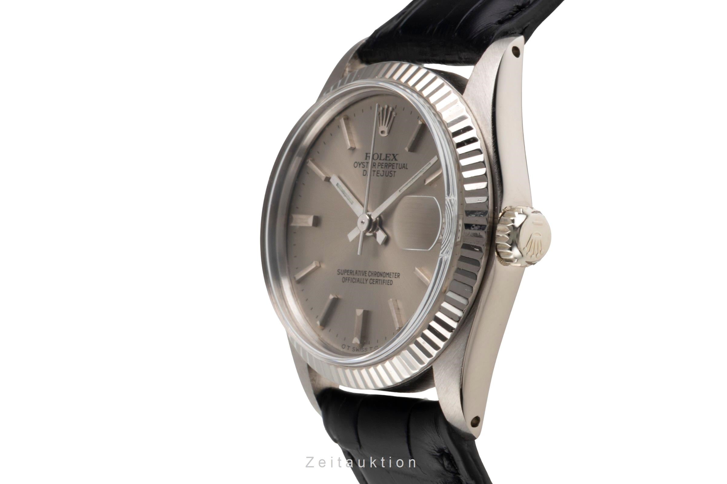 Rolex Datejust 18 ct white gold automatic women's watch 6827 Vintage  [2601073]