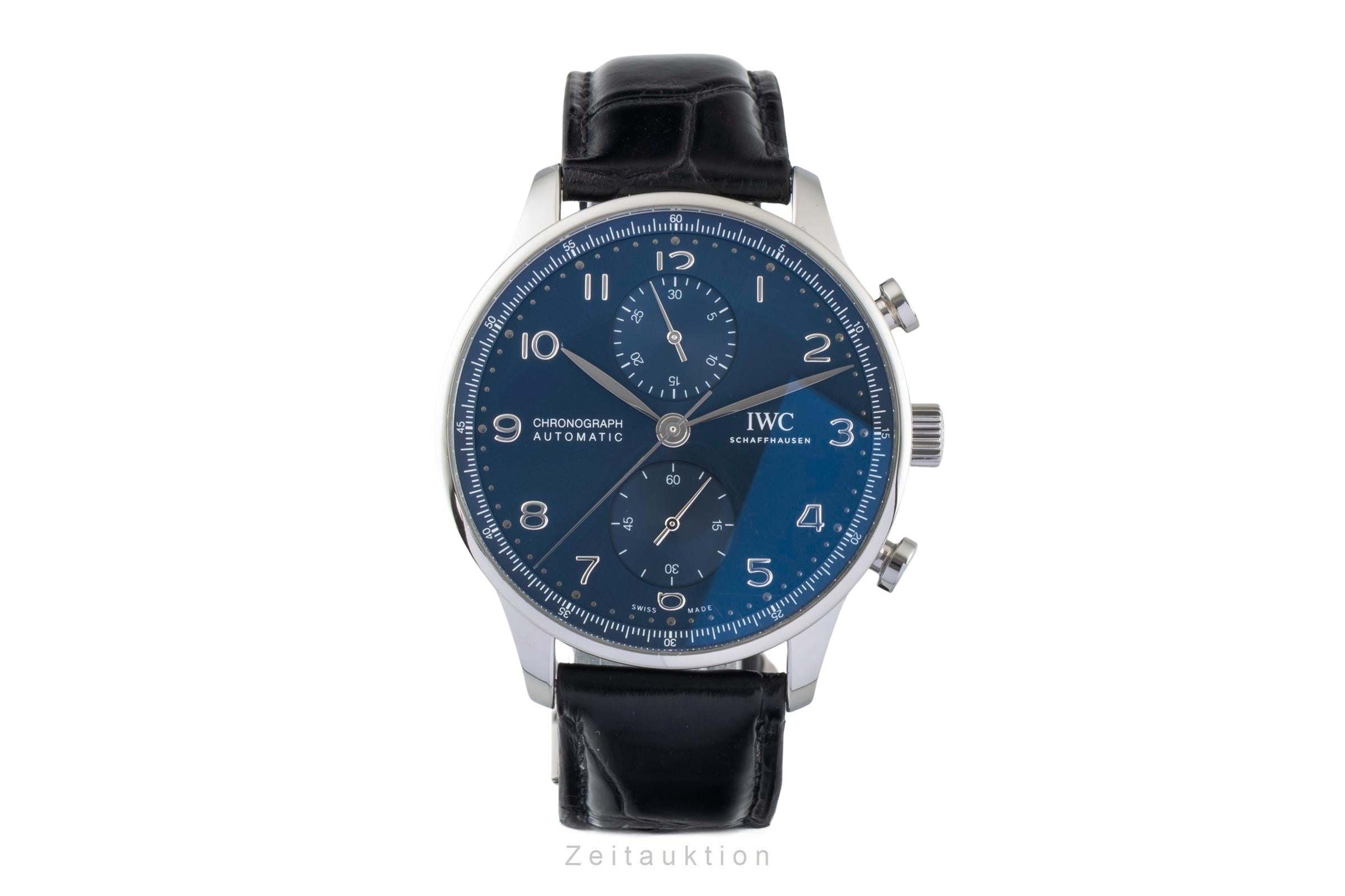IWC Portugieser cronógrafo acero automático reloj para caballeros IW371606 LP: 9100EUR  [2601077]