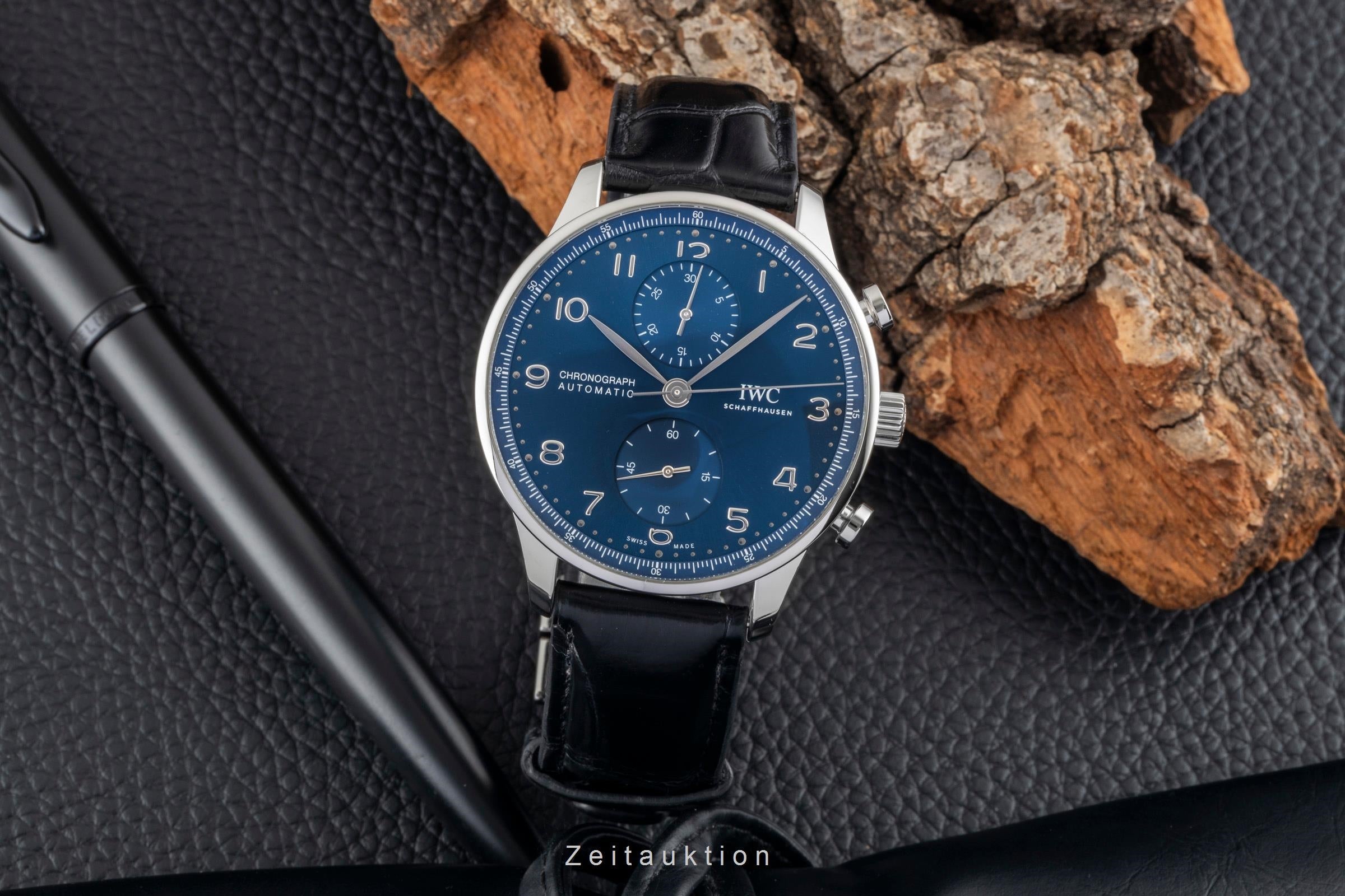 IWC Portugieser cronógrafo acero automático reloj para caballeros IW371606 LP: 9100EUR  [2601077]