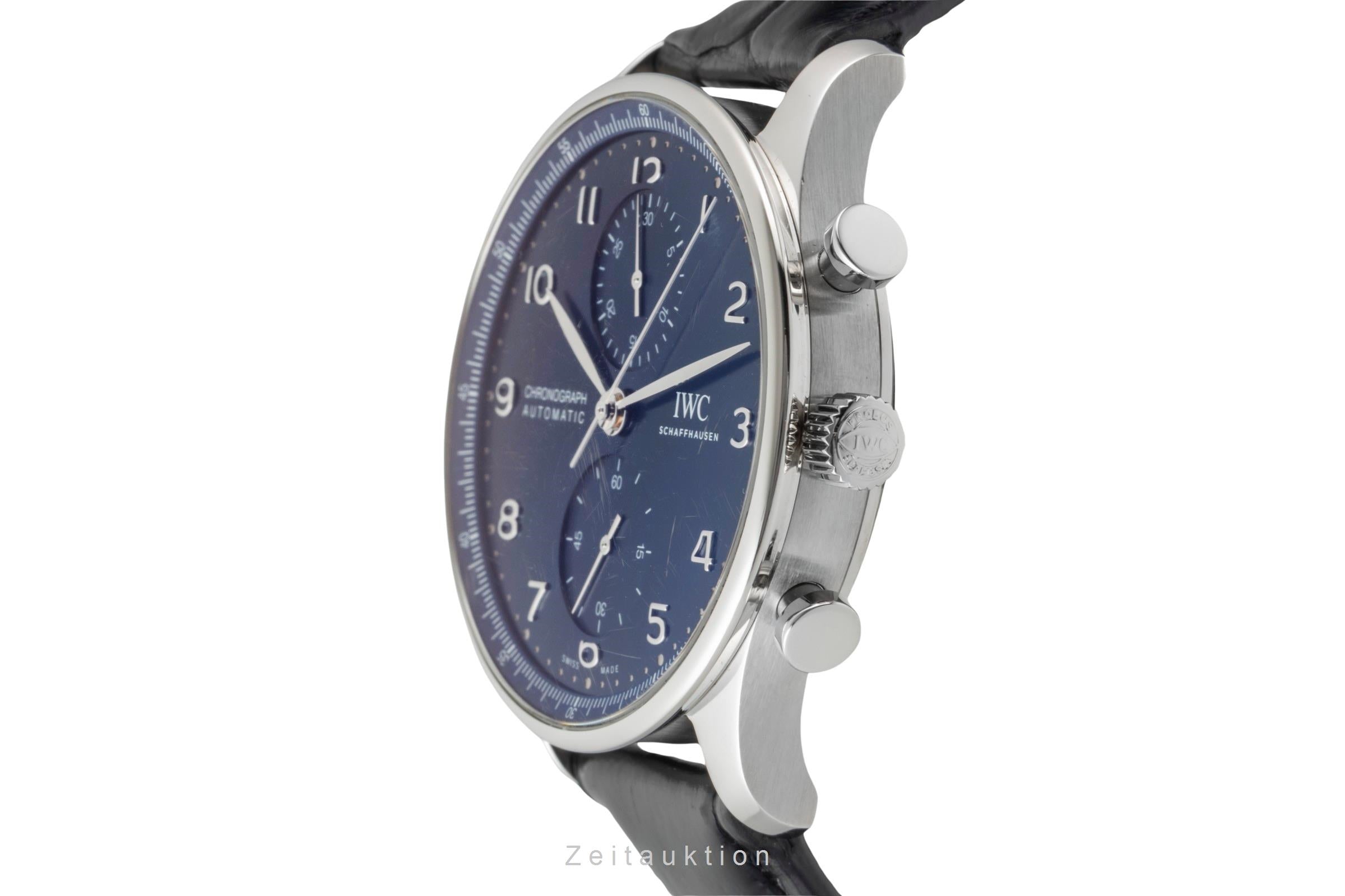 IWC Portugieser cronógrafo acero automático reloj para caballeros IW371606 LP: 9100EUR  [2601077]