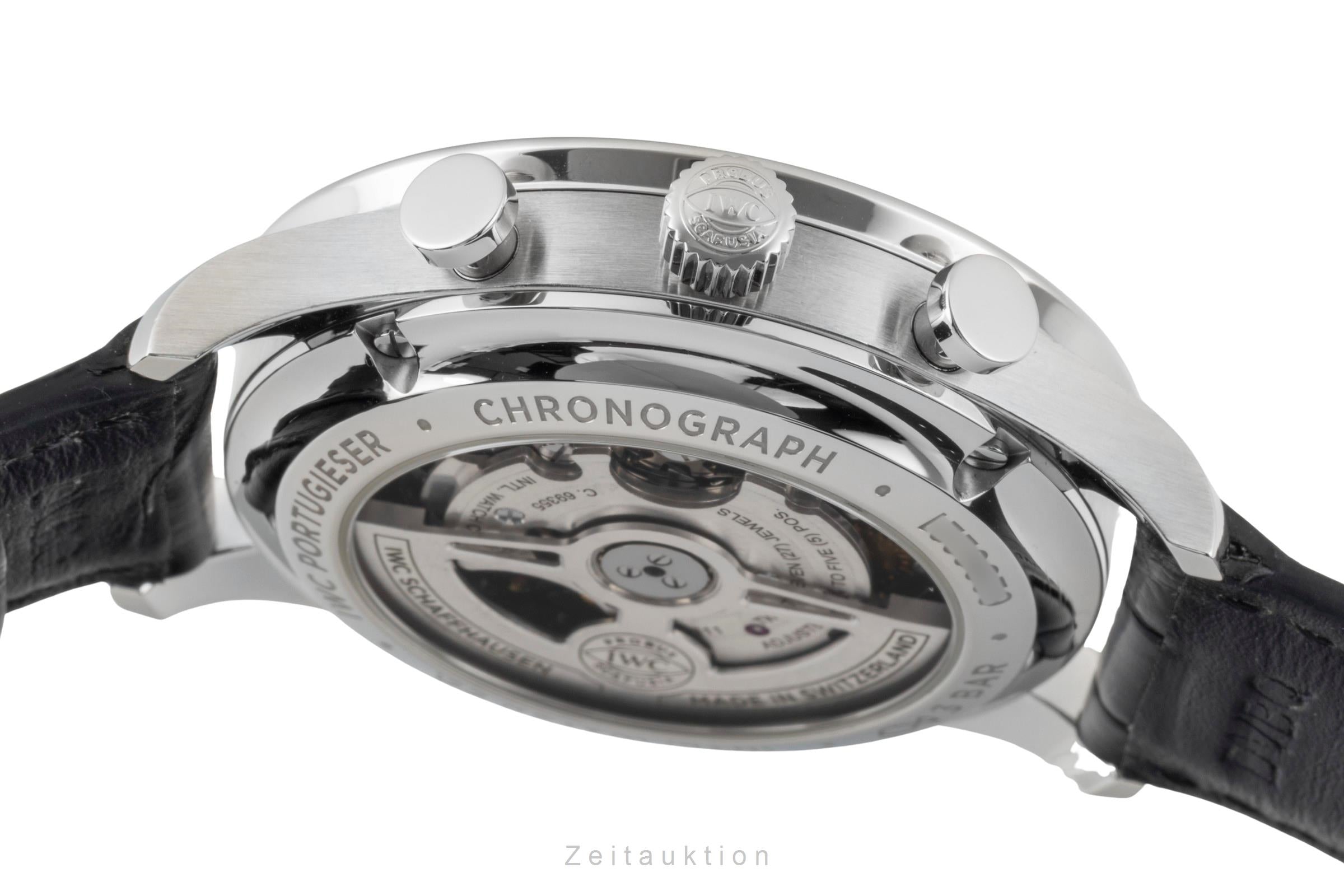 IWC Portugieser cronógrafo acero automático reloj para caballeros IW371606 LP: 9100EUR  [2601077]